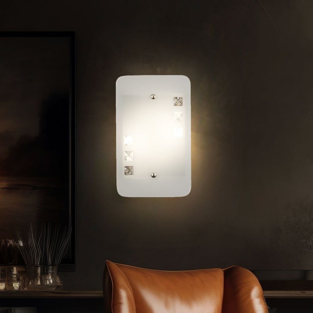 Esto etc-shop inklusive, Wandleuchte, Glas Licht Metall Lampe LED Leuchtmittel Leuchte Wand Orbit Beleuchtung Design nicht
