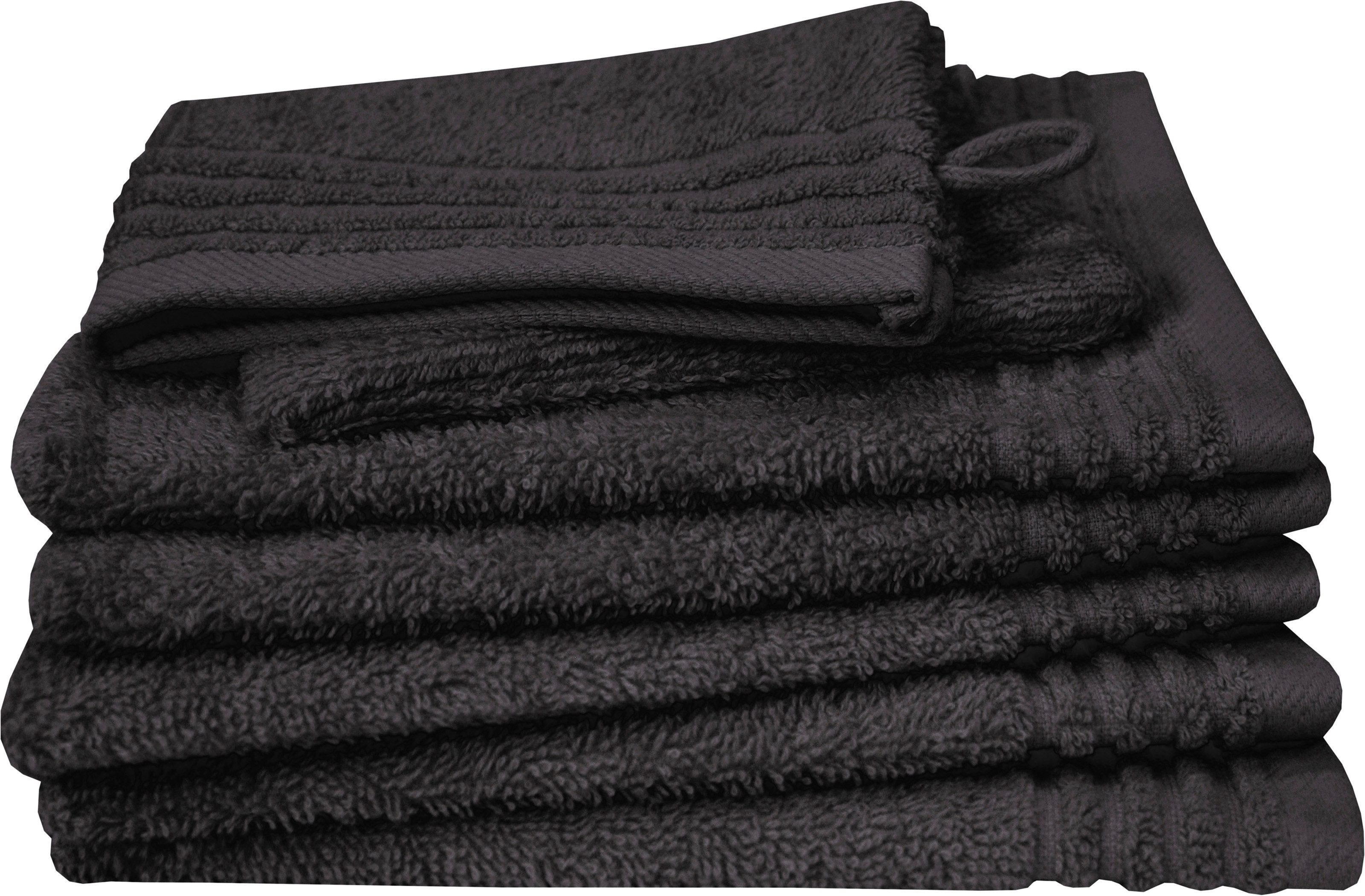Dyckhoff Waschhandschuh Waschhandschuh-Set BRILLANT 6-tlg., Baumwolle, 550 g/m², Frottier (Packung, 6-St), Baumwolle