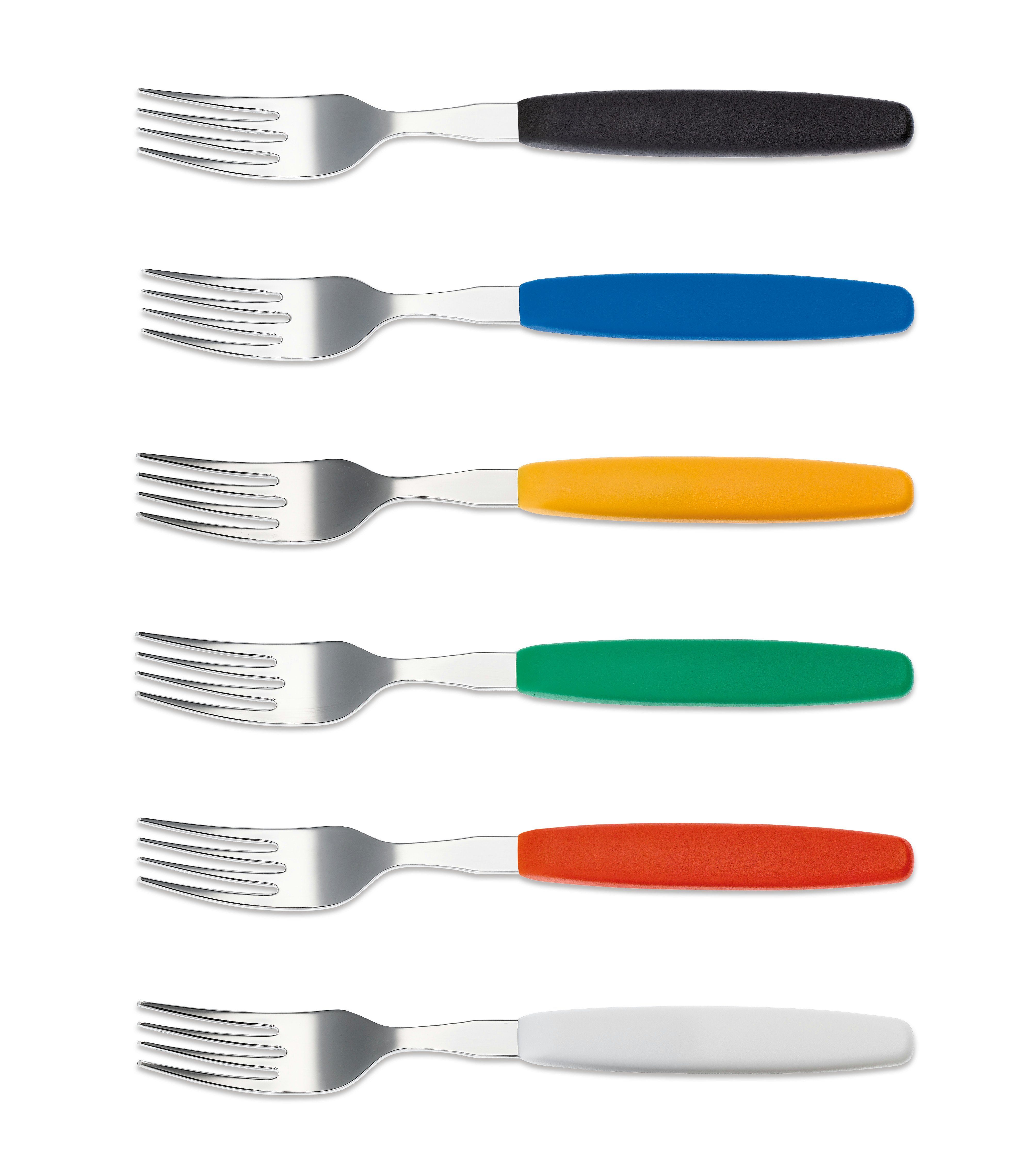 GIESSER Bestecklöffel Besteck Gabel, Teelöffel, Löffel, Kuchengabel (6 Stück), schönes Design, langlebig, kombinierbar, spülmaschinenfest