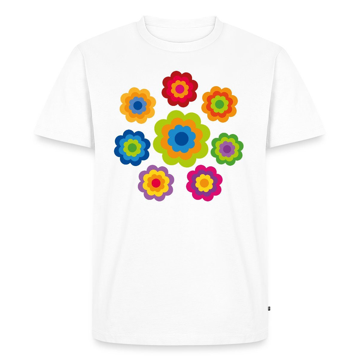 Spreadshirt T-Shirt 70er Jahre Hippie Flower günstig online kaufen