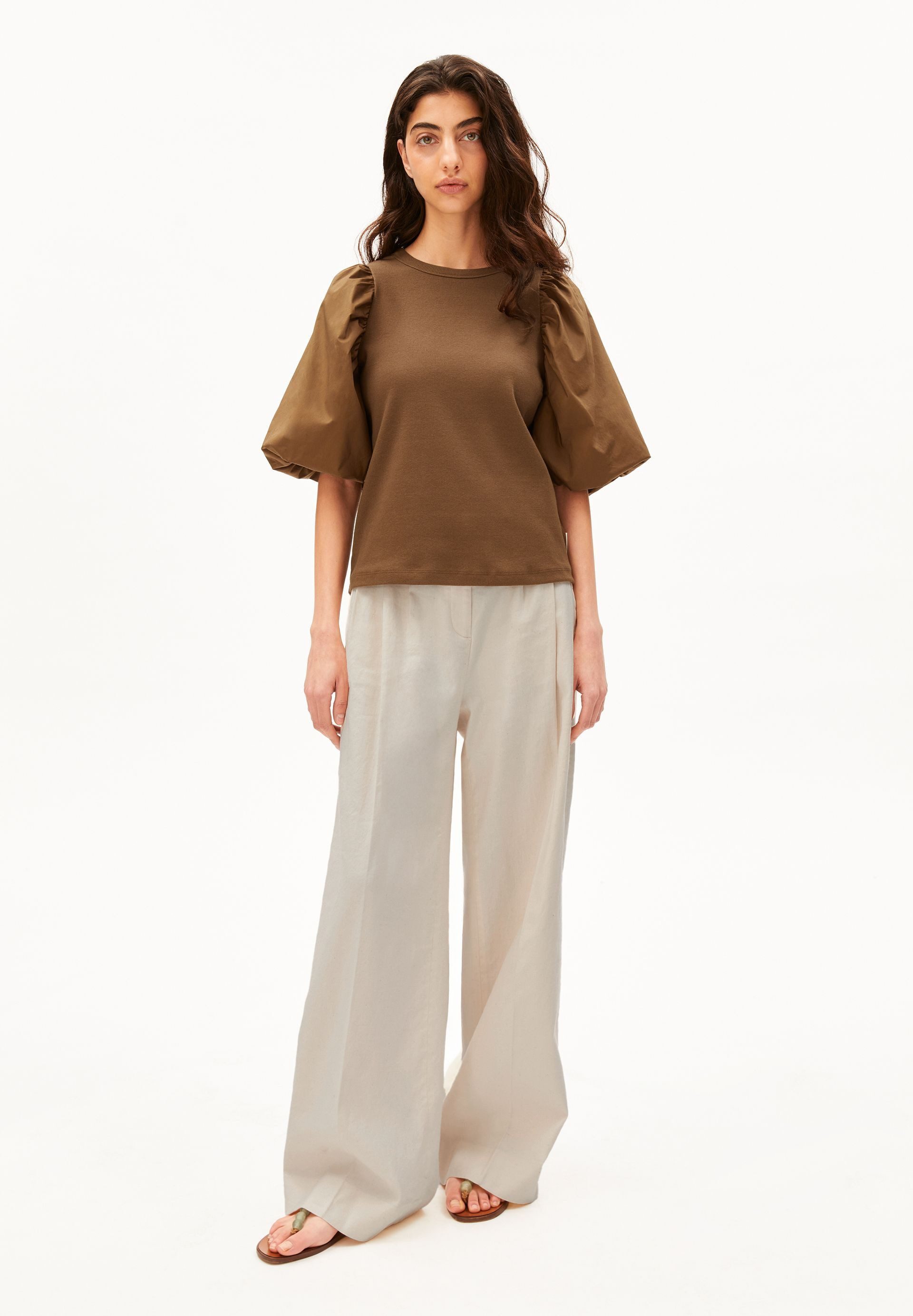 Armedangels T-Shirt PUFF SLEEVE T-Shirt aus Bio-Baumwoll Mix Slim Fit