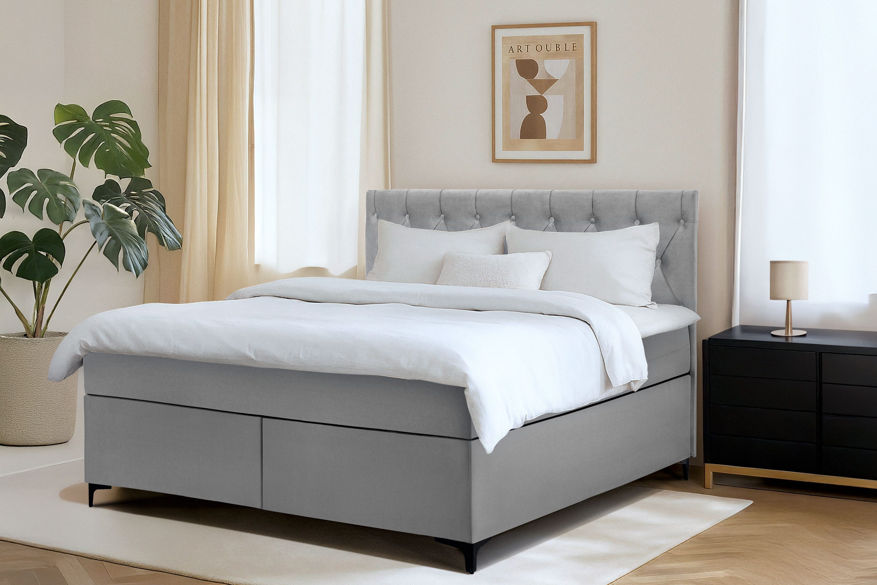 KONSIMO® Polsterbett ARDEA Boxspringbett, ultimativer Komfort, günstig online kaufen