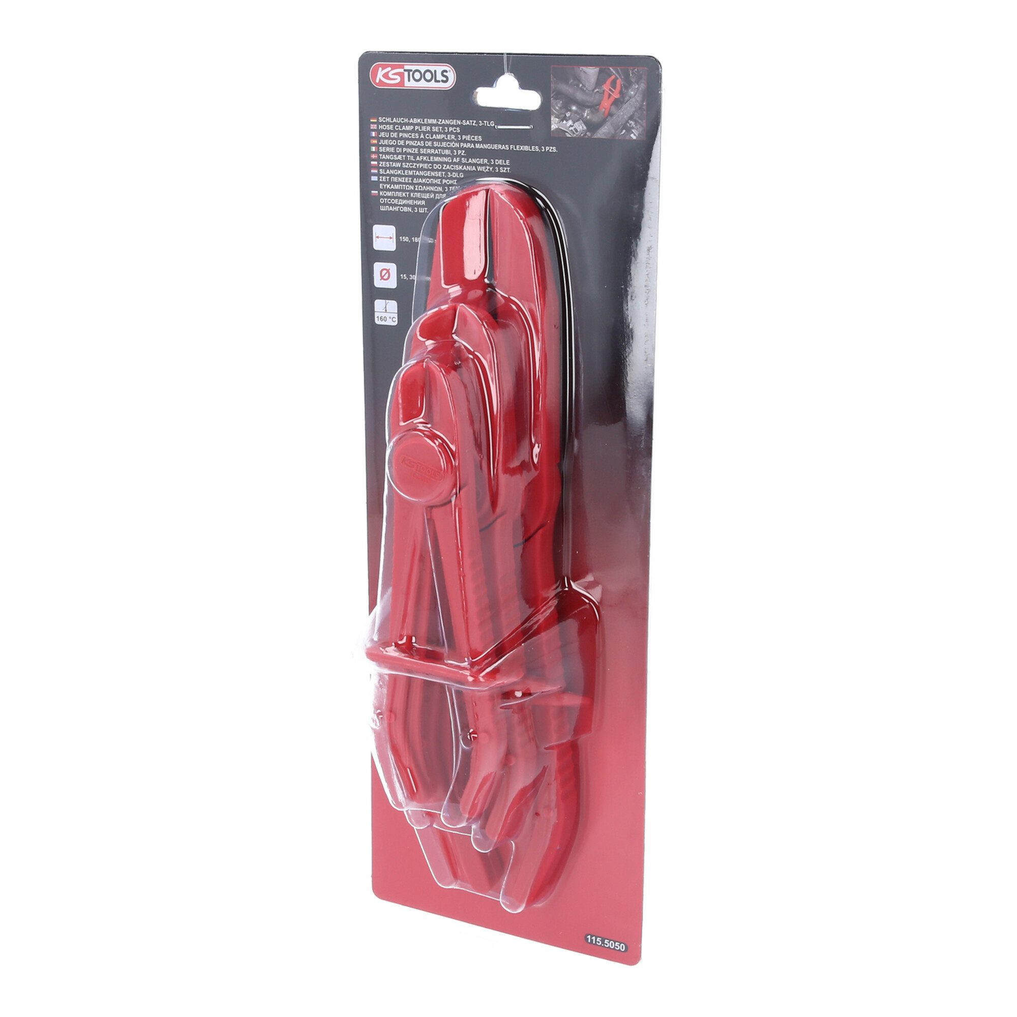 KS Tools Zangenset KS Tools Schlauch-Abklemm-Zangen-Satz, 3-tlg.