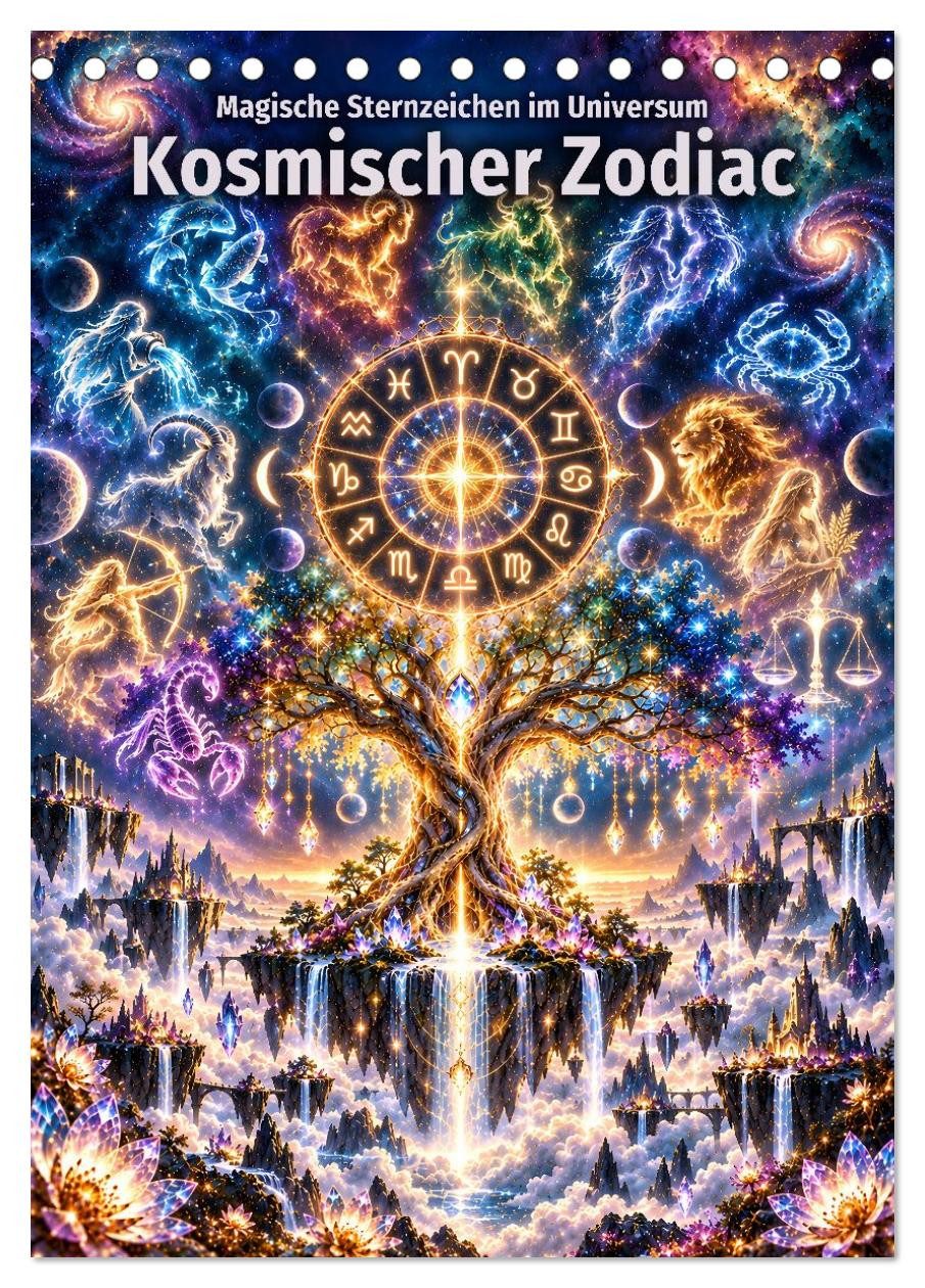 CALVENDO Wandkalender Kosmischer Zodiac. Magische Sternzeichen im Universum (Tischkalender 2