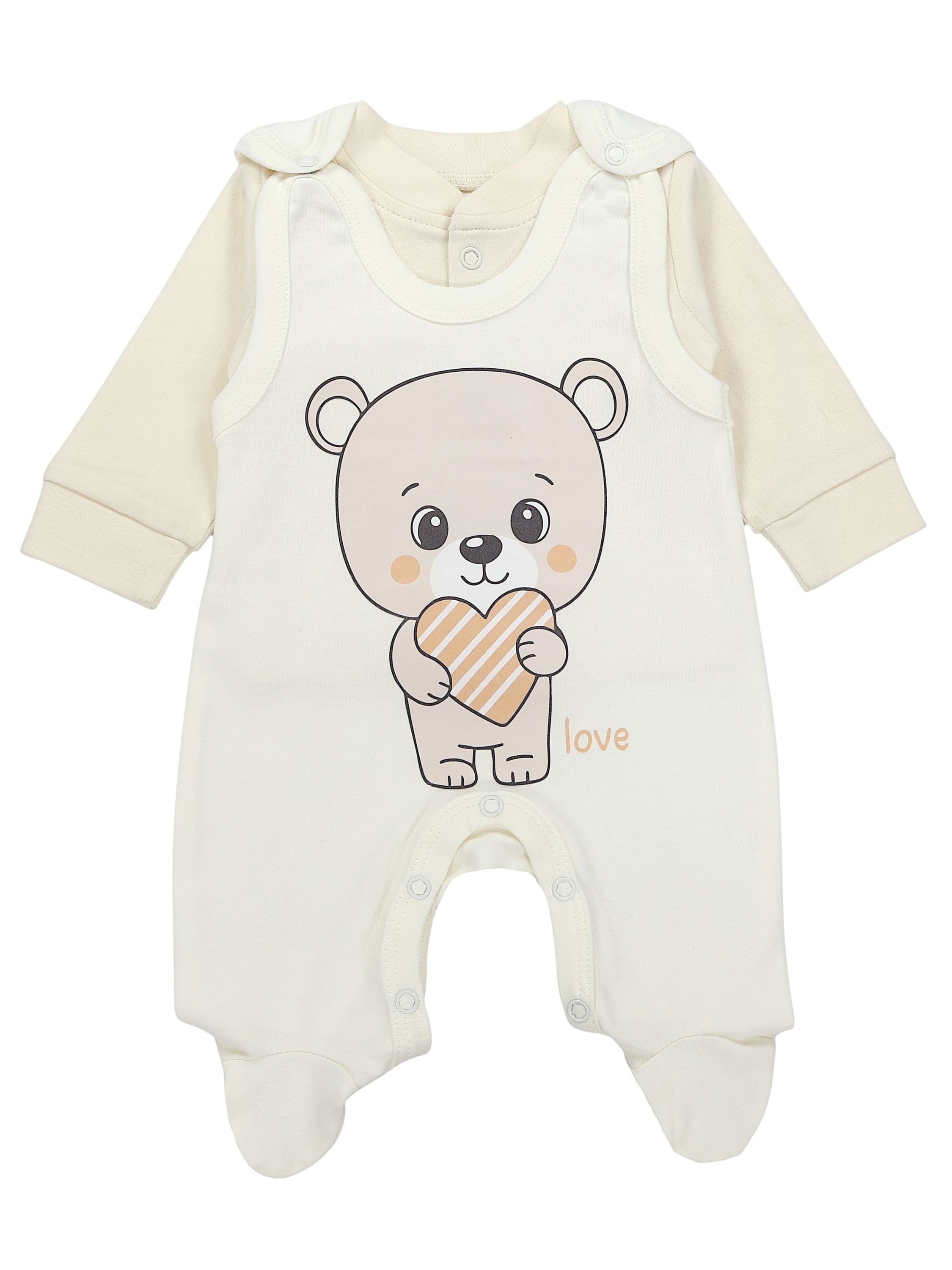 TupTam Strampler TupTam Baby Mädchen Jungen Strampler mit Langarmshirt Aufdruck Spruch