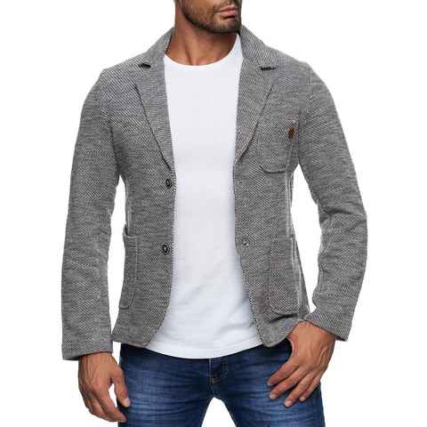 Reslad Stricksakko Reslad Herren Strick Sakko Blazer Strick-Jacke RS-1421 sportliches Stricksakko Sakko Blazer