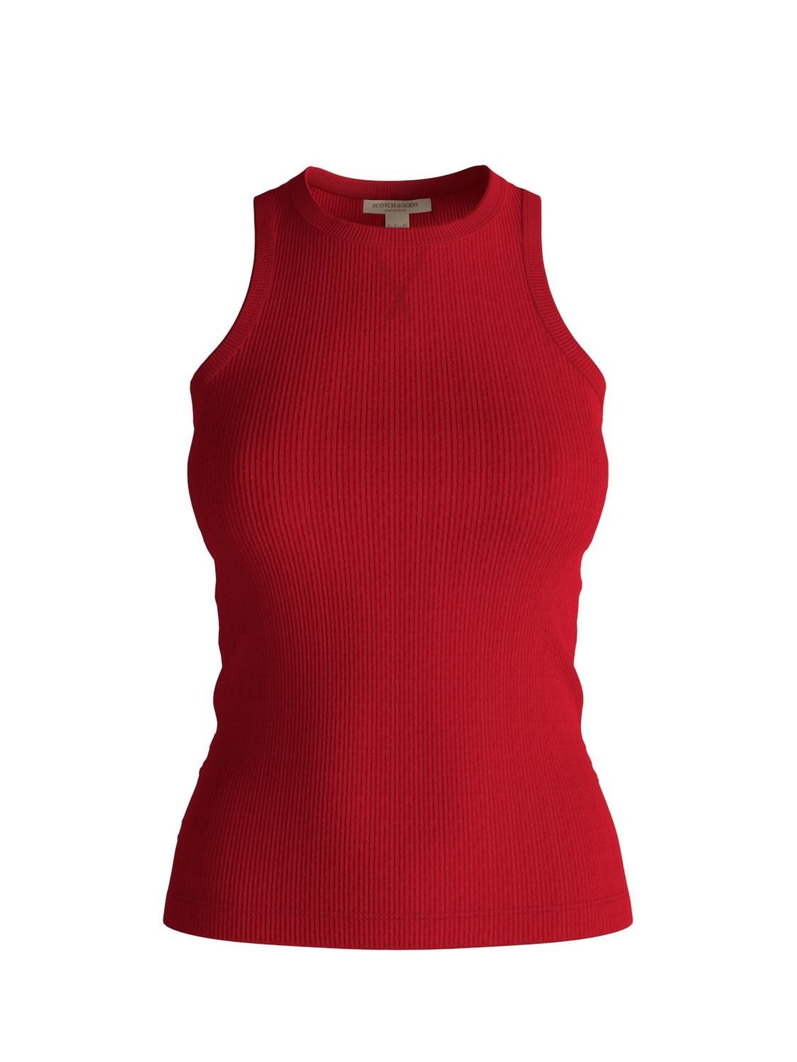 Scotch & Soda T-Shirt Cotton in conversion racer tank, Amp Red