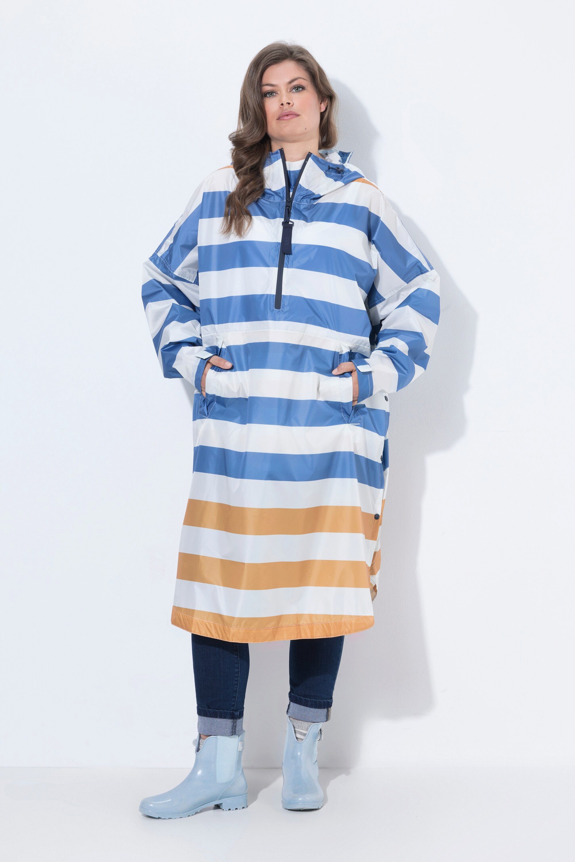 Laurasøn Regenjacke Funktions-Regencape Unisex Print Kapuze
