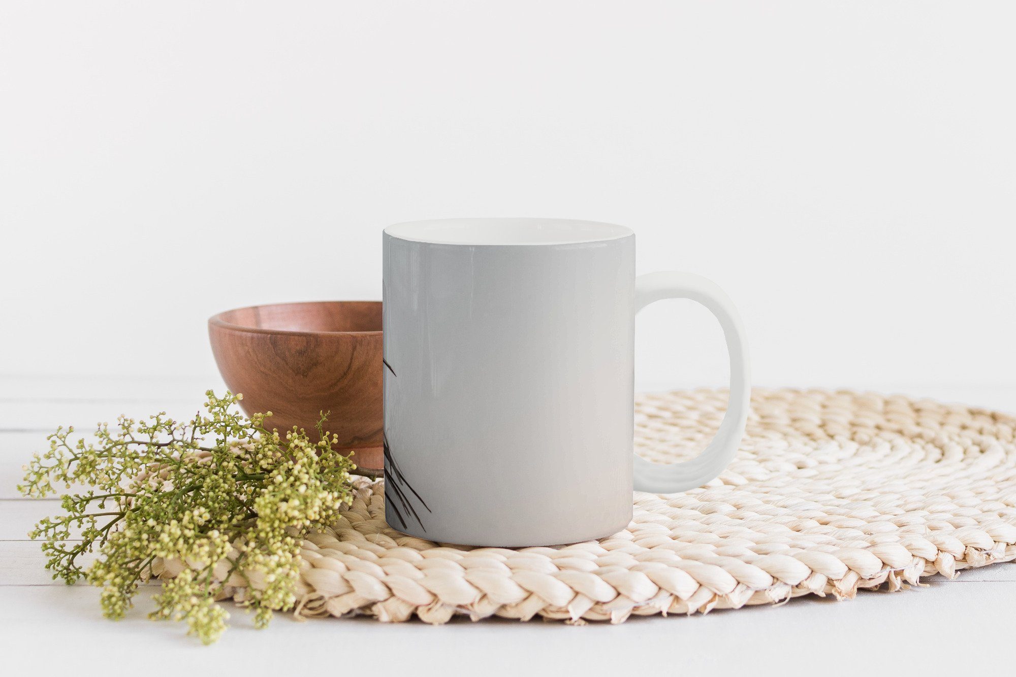 MuchoWow Tasse - Keramik, Becher, Teetasse, Blatt Geschenk Grün, Palme Kaffeetassen, Teetasse, 