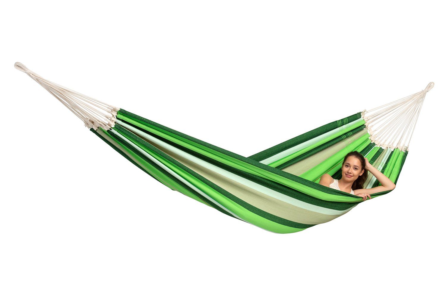 Amazonas Hängematte XXL Paradiso (Liegefläche ca. 250 x 175 cm, Belastbarkeit max. 200 kg), Handgefertigt, aus recycelten Materialien