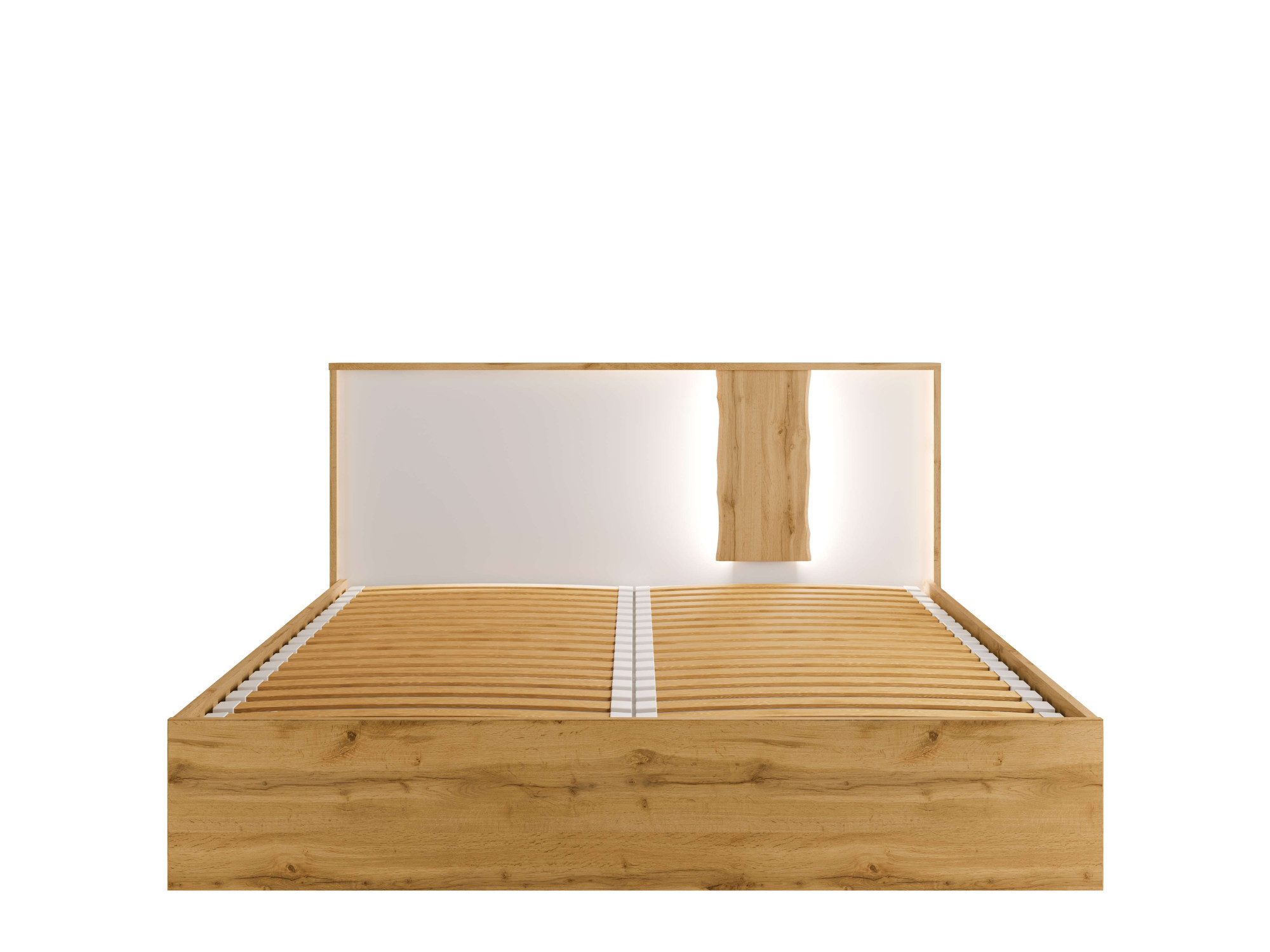 Home affaire Bett Bett Fabella ohne Matratze (Schlaffläche 180x200 cm), Bett mit Stauraum und Led-Beleuchtung, BxTxH 191,3x206,4x102,2 cm