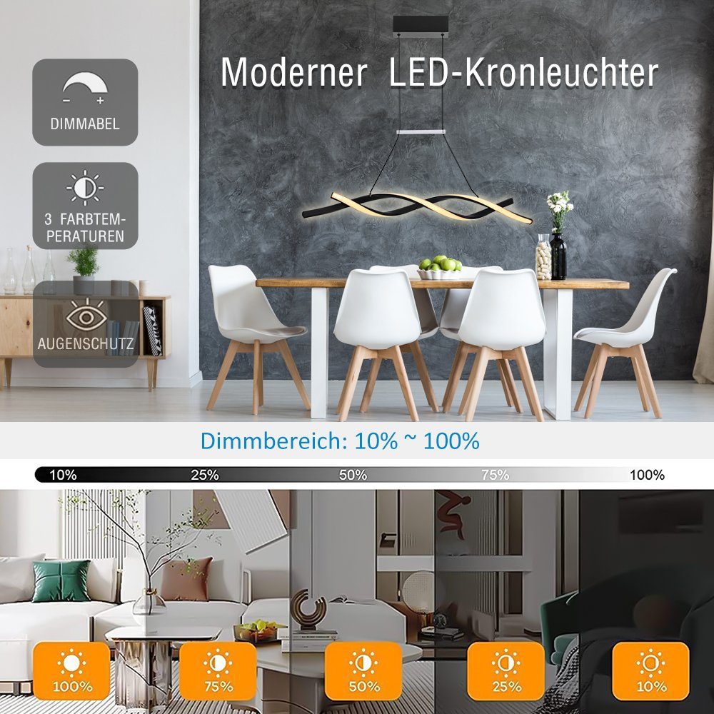 WILGOON LED Pendelleuchte Esstisch Modern Hängelampe günstig online kaufen