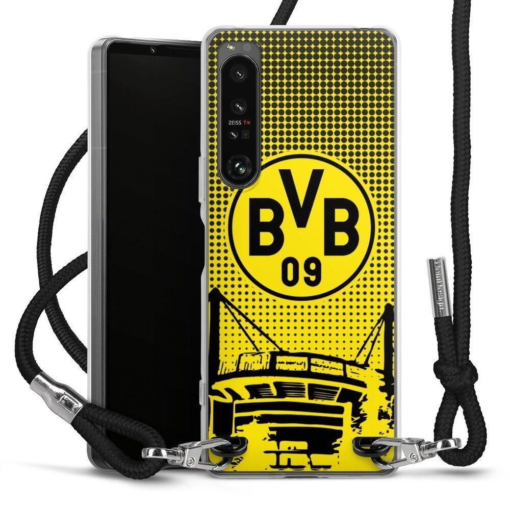 DeinDesign Handyhülle Stadion BVB Borussia Dortmund BVB Dots, Sony Xperia 1  IV Handykette Hülle mit Band Case zum Umhängen