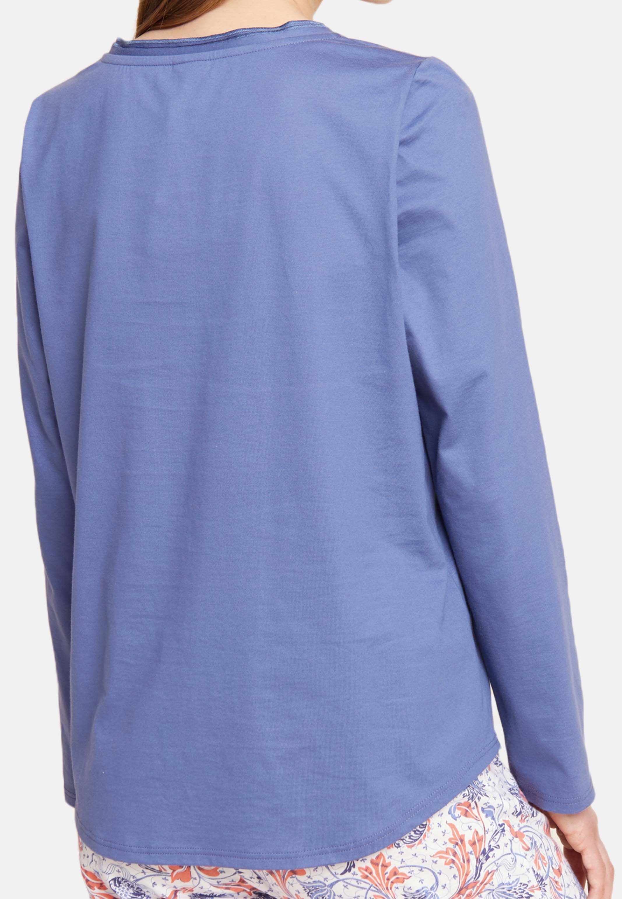 Rösch Pyjamaoberteil (1-tlg) Denim - Baumwolle Shirt Basic - Schlafanzug
