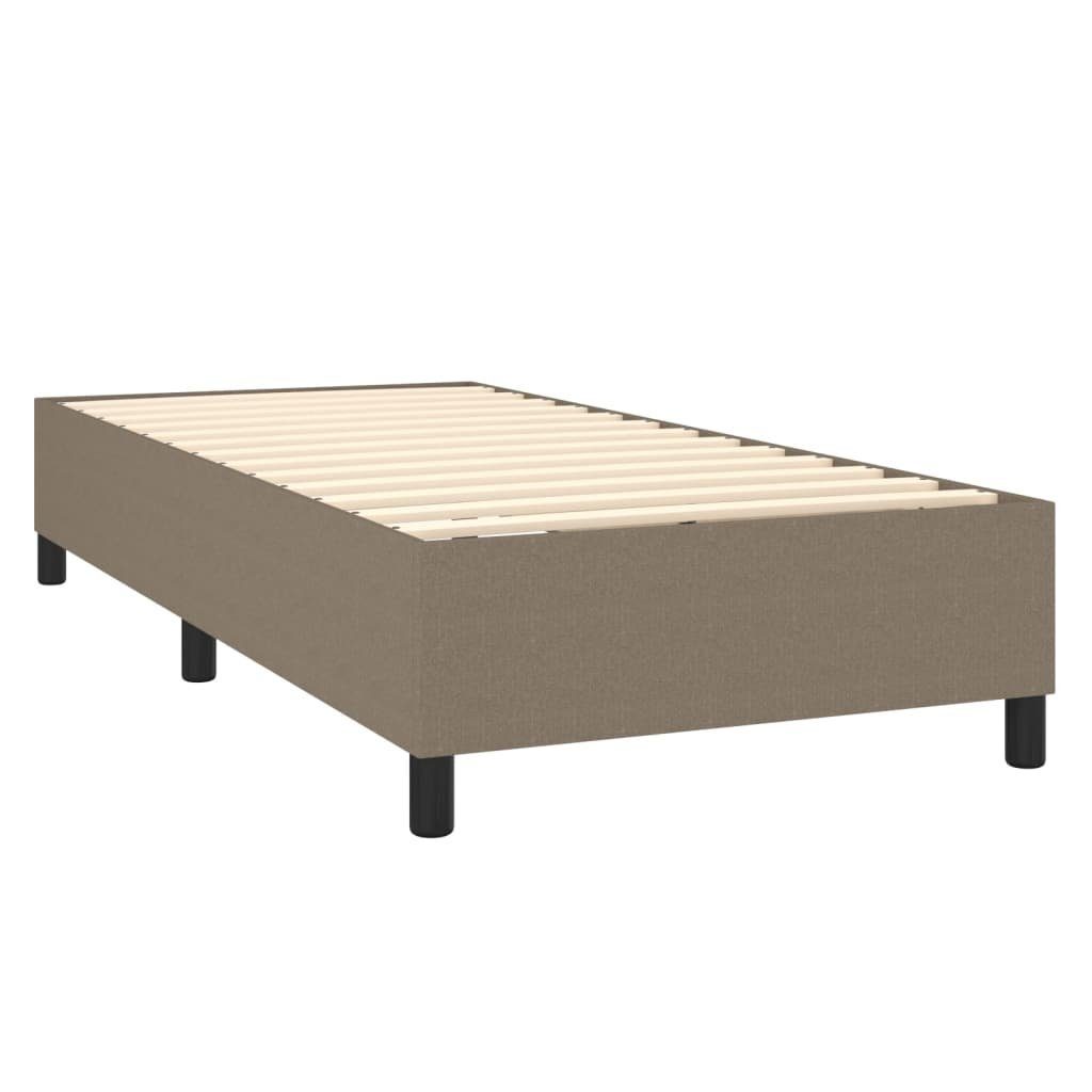 vidaXL Bett Boxspringbett mit Matratze Taupe 90x190 cm Stoff
