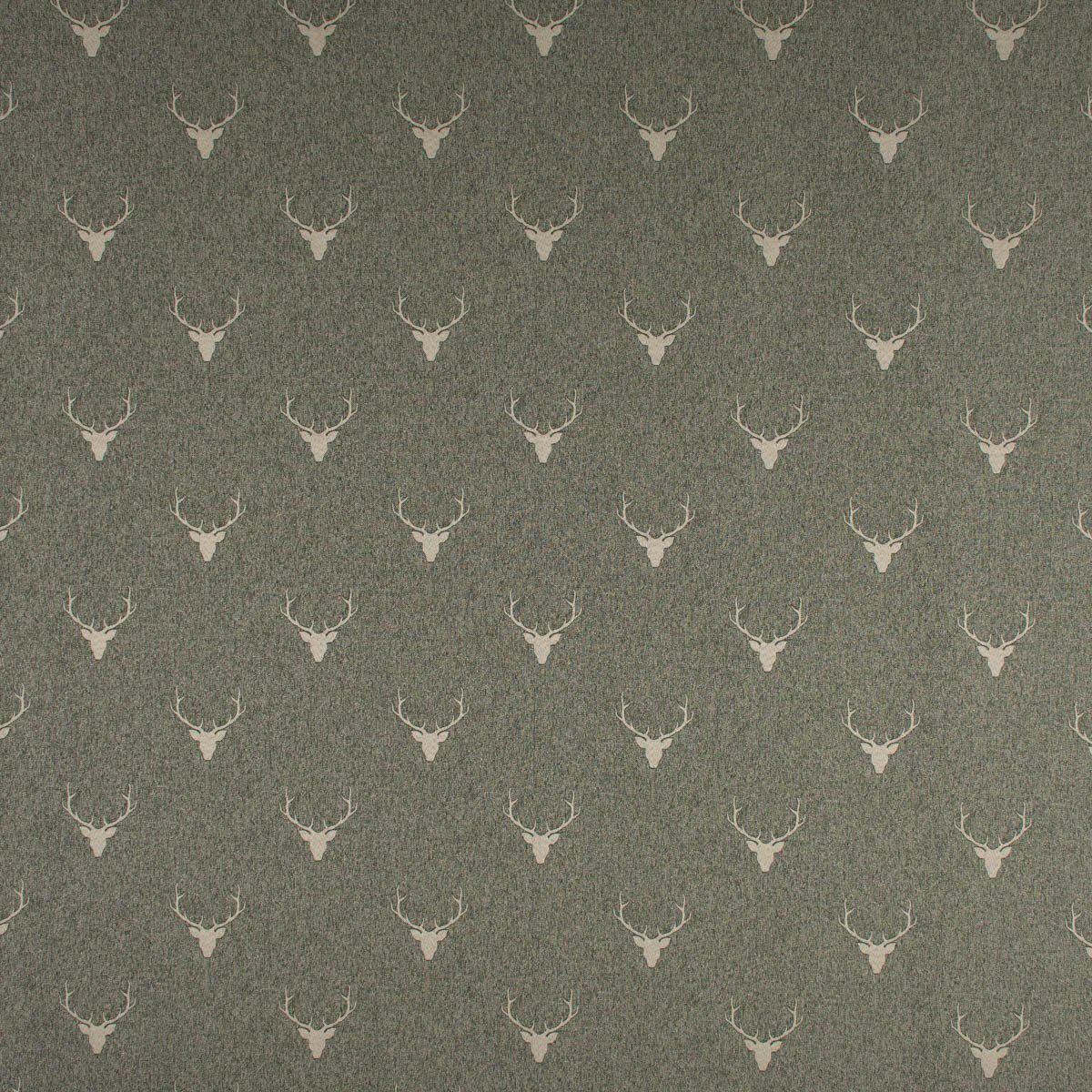SCHÖNER LEBEN. Tischläufer Tischläufer Jacquard Hirschkopf Geweih grün beige von SCHÖNER LEBEN., handmade