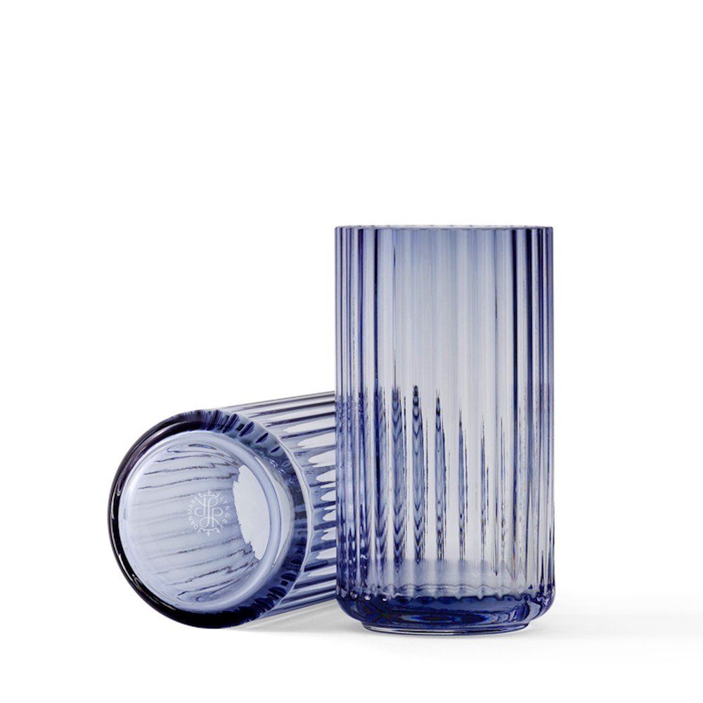 Lyngby Porcelæn Dekovase Glas Blau 15 cm