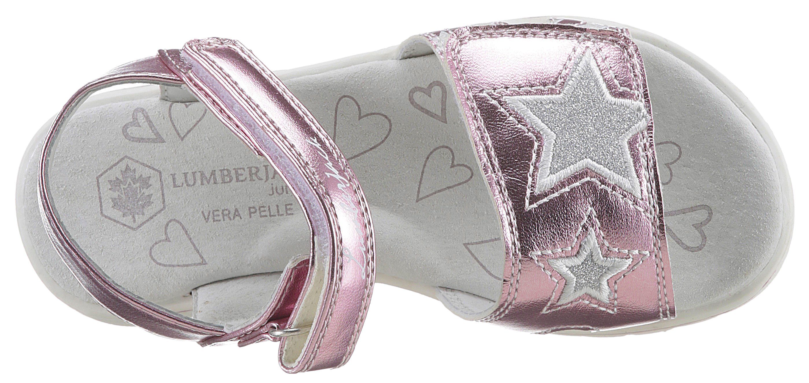 Sandale rosa-metallic mit Glitzer LUMBERJACK