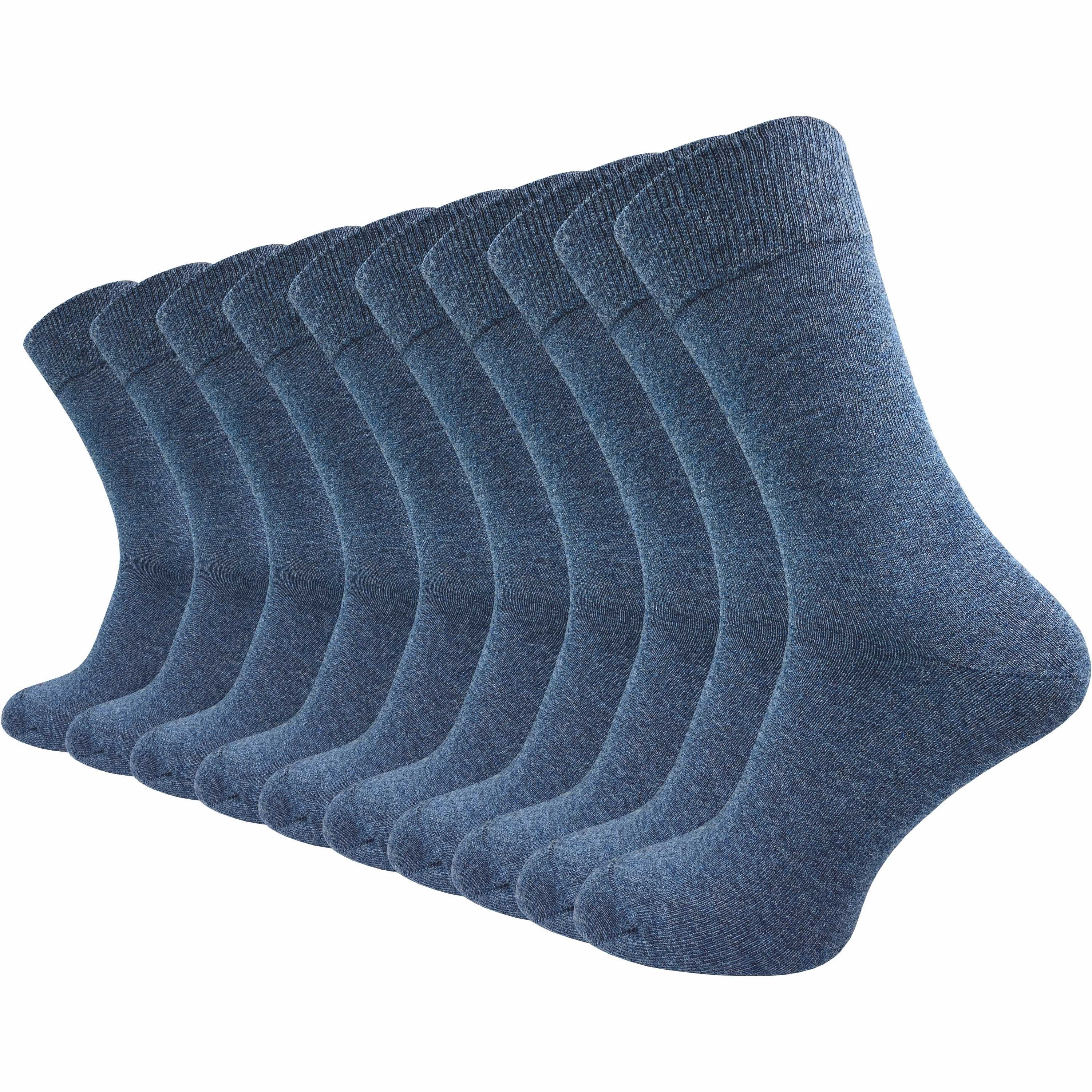 GAWILO Basicsocken für Damen & Herren aus hochwertiger Baumwolle ohne drückende Naht (10 Paar) Socken für den anspruchsvollen Alltag in schwarz, grau, blau und braun jeans