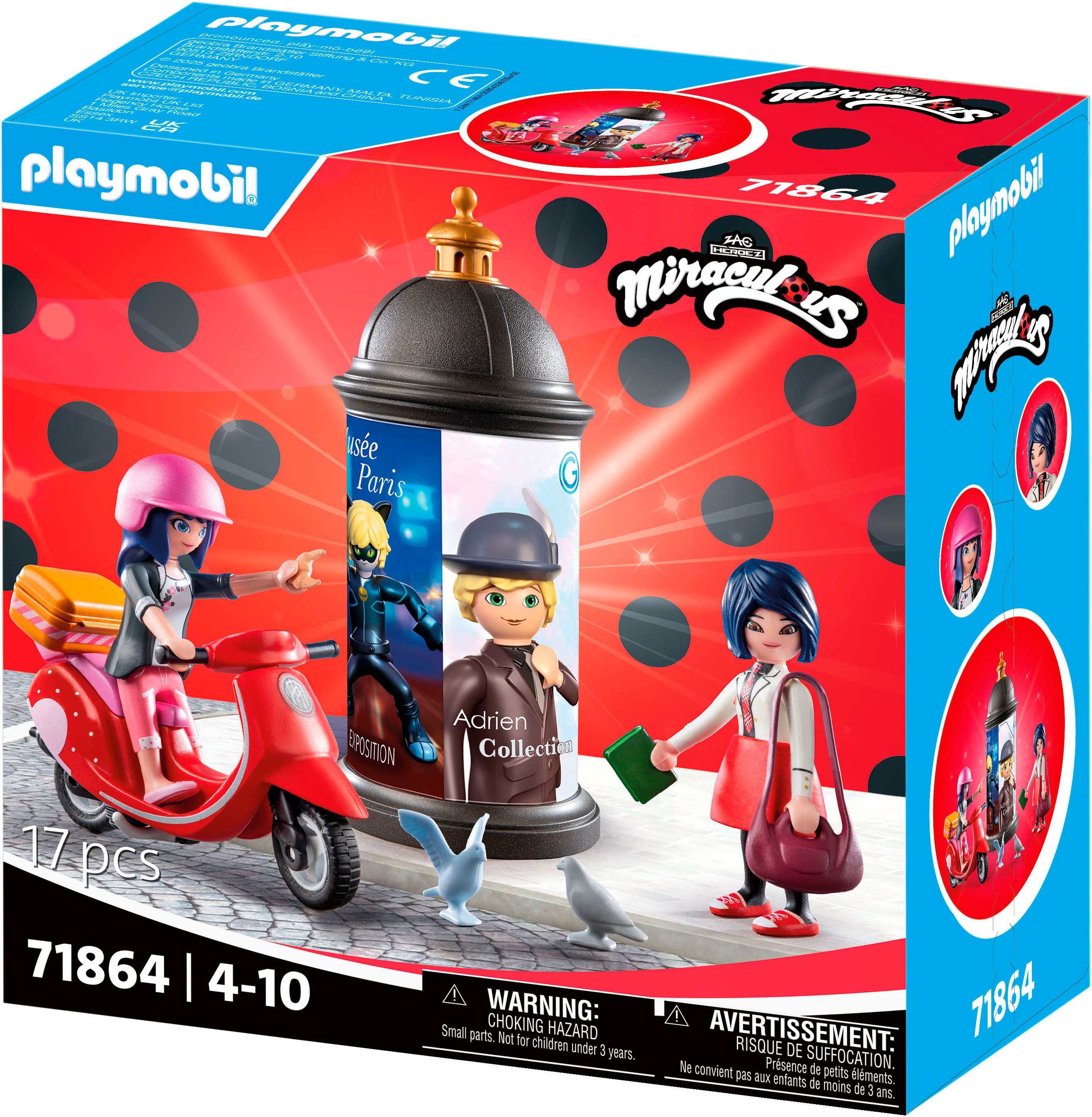 Playmobil® Miraculous: Rollerfahrt durch Paris (71864) Konstruktions-Spielset, (17 St), Made in Europe