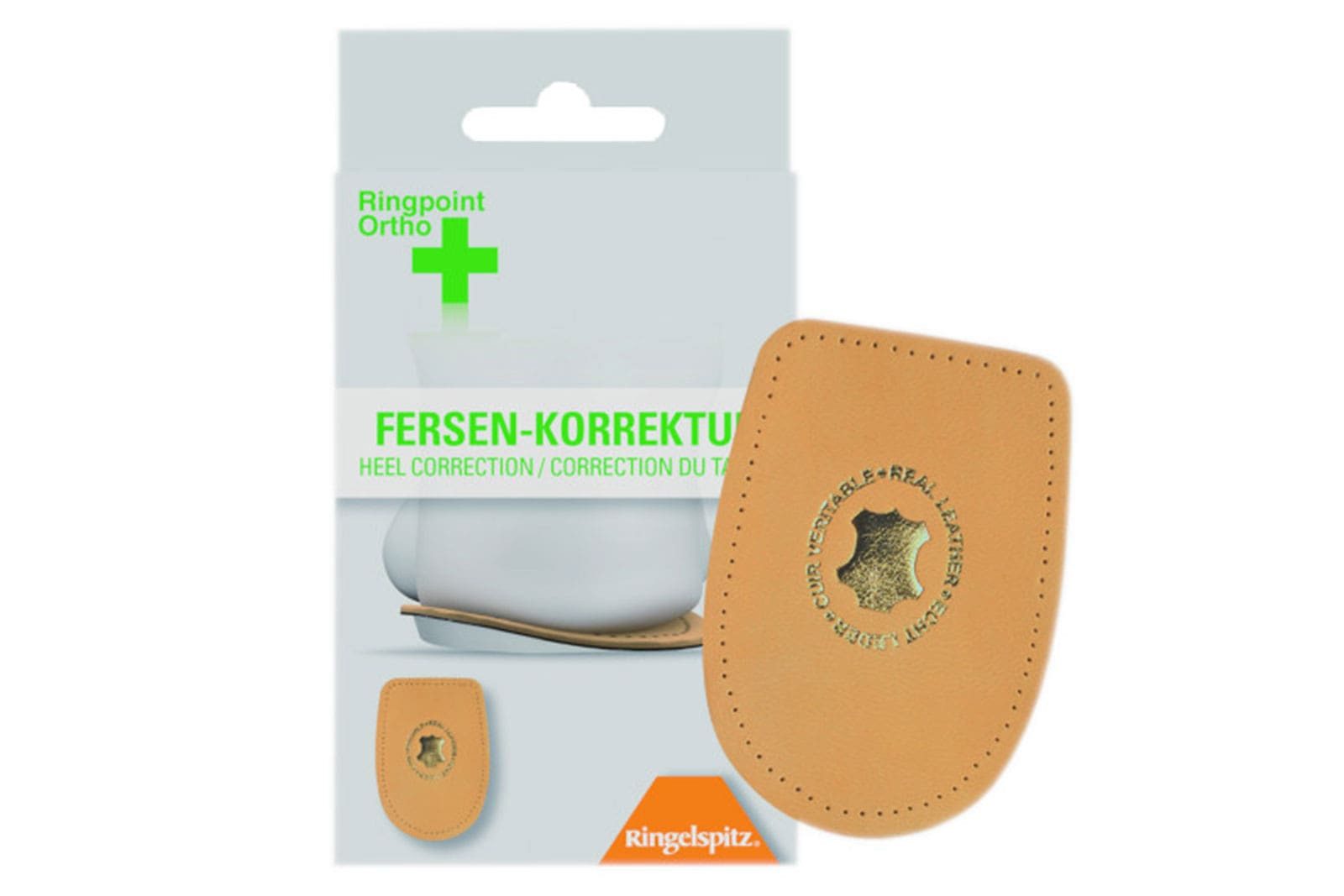 Ringpoint Einlegesohlen Fußkorrektur Ortho – Für optimalen Halt & Ausrichtung, 100 % Schafleder – Atmungsaktiv und saugfähig
