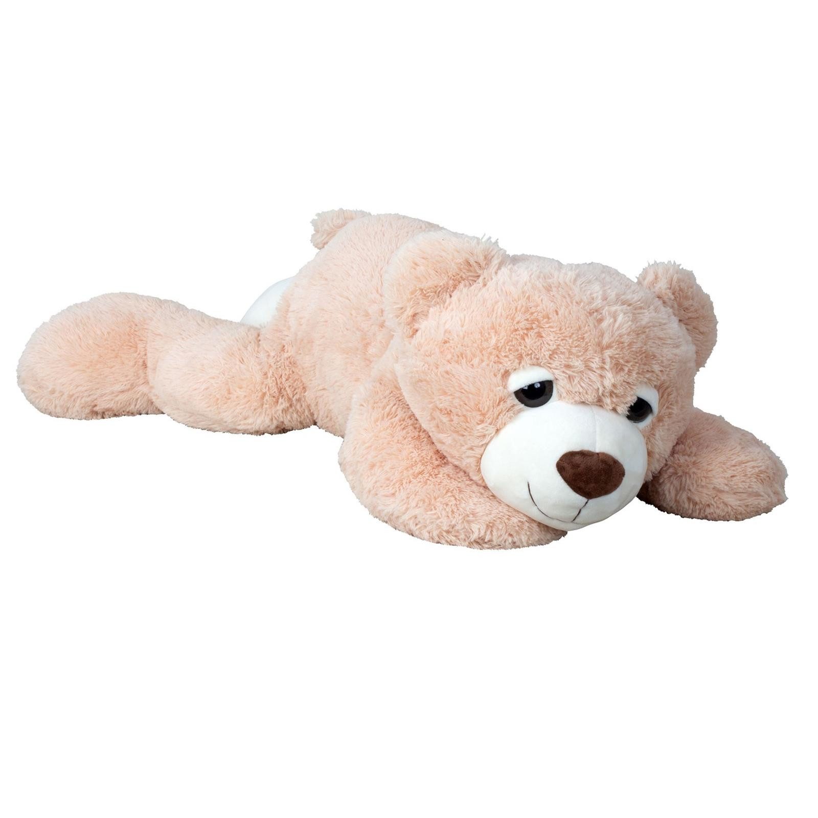 Geschenkestadl Kuscheltier XXL Teddybär liegend 100 cm – Bär als Kissen? Nein, Kuschel-Chef! (1-St., Teddybär), liegender Bär
