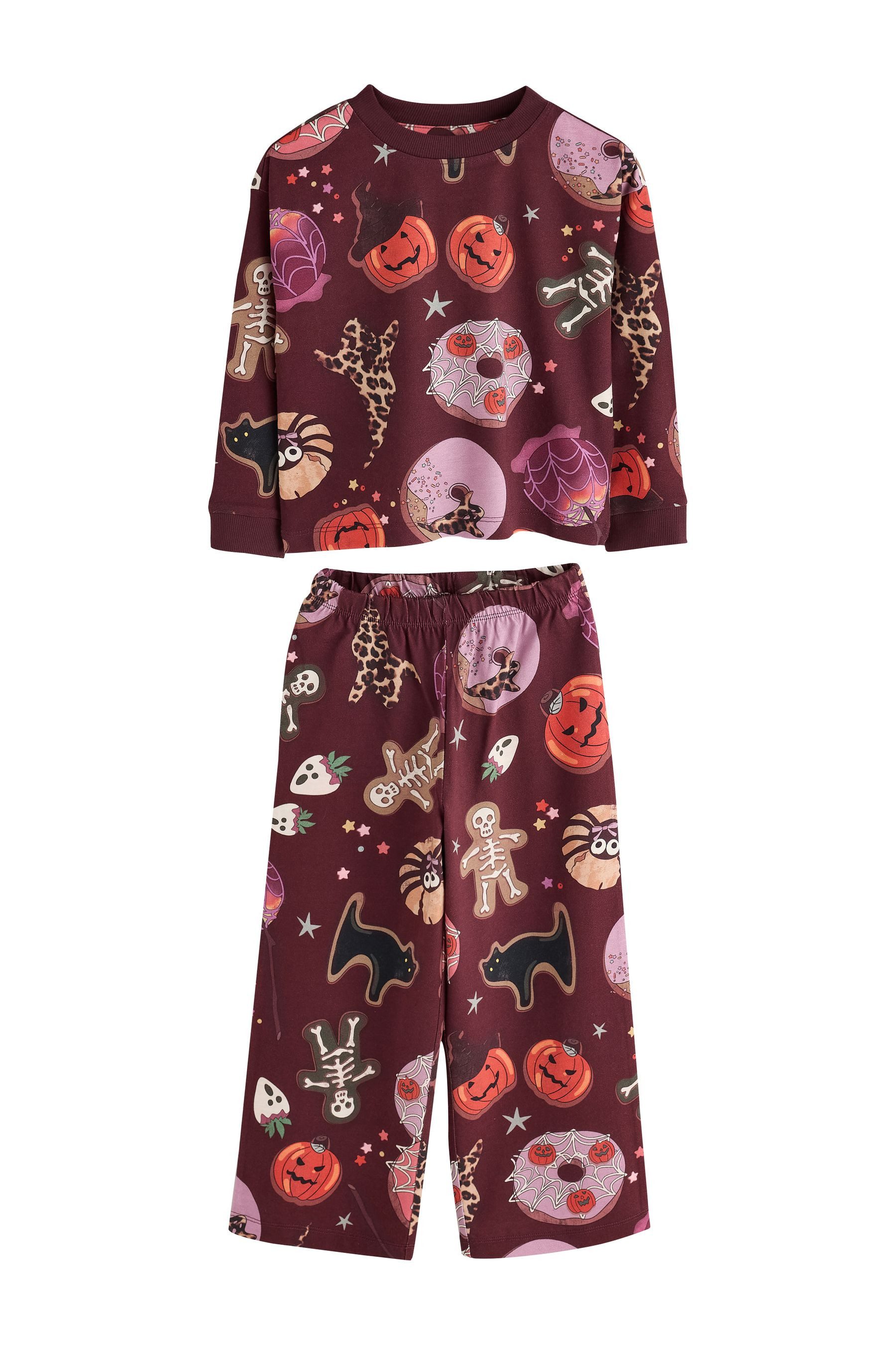 Next Pyjama Schlafanzug mit weitem Bein, Halloween (2 tlg)