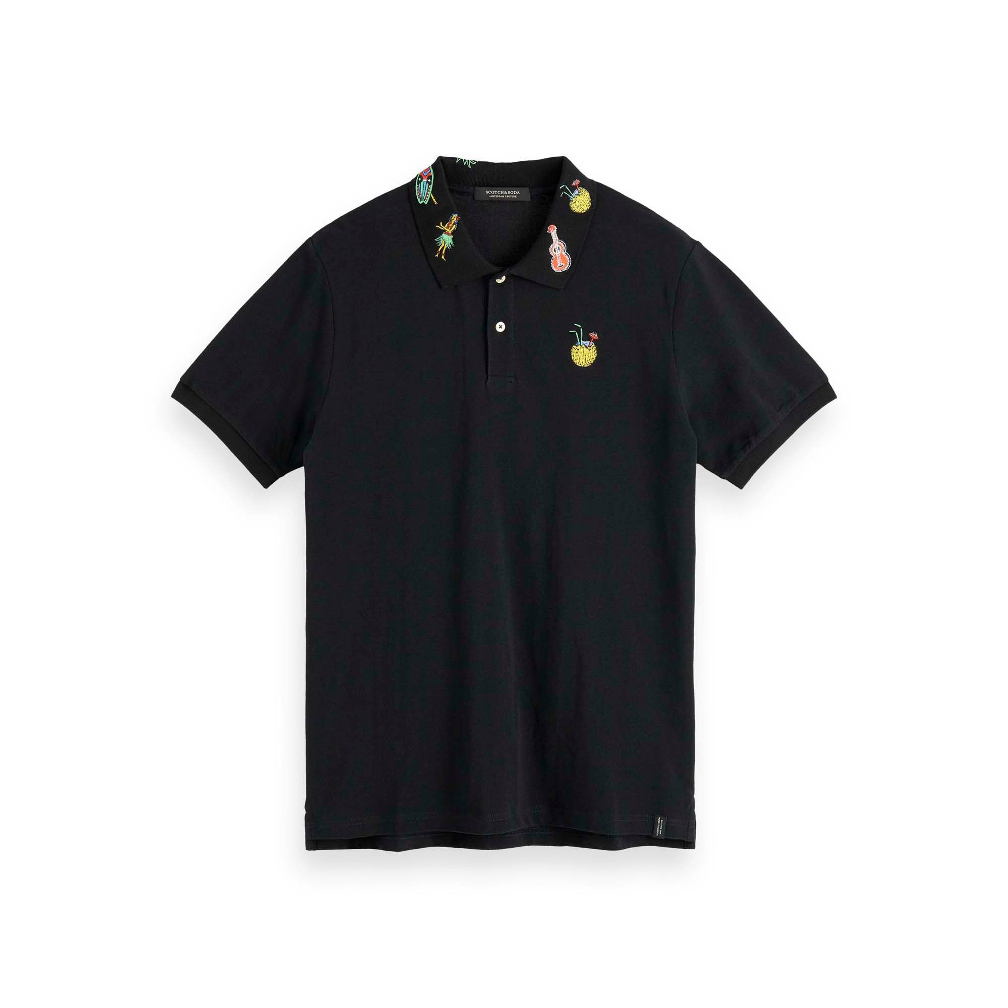 Poloshirt Scotch & Soda Herren Poloshirt Embroidered Pique Polo 155469