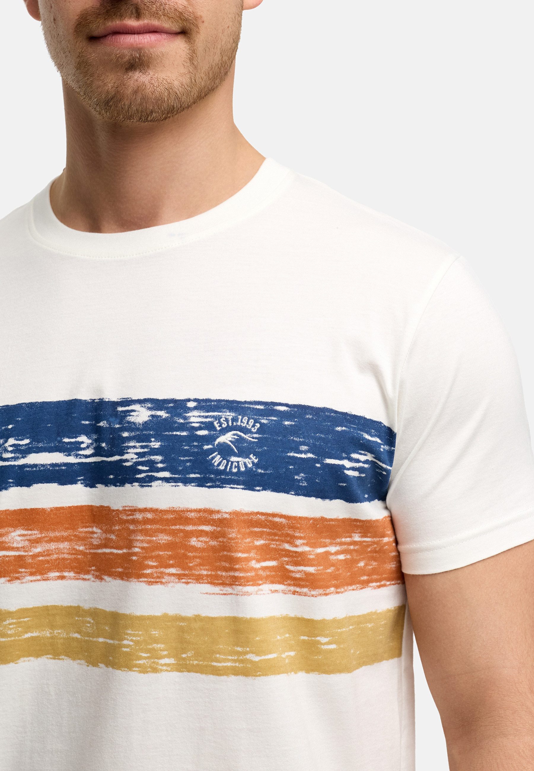 Indicode T-Shirt Herren INAsbjorn Shirt Tee Herrenshirt T-Shirt mit hochwertig verarbeiteten Details
