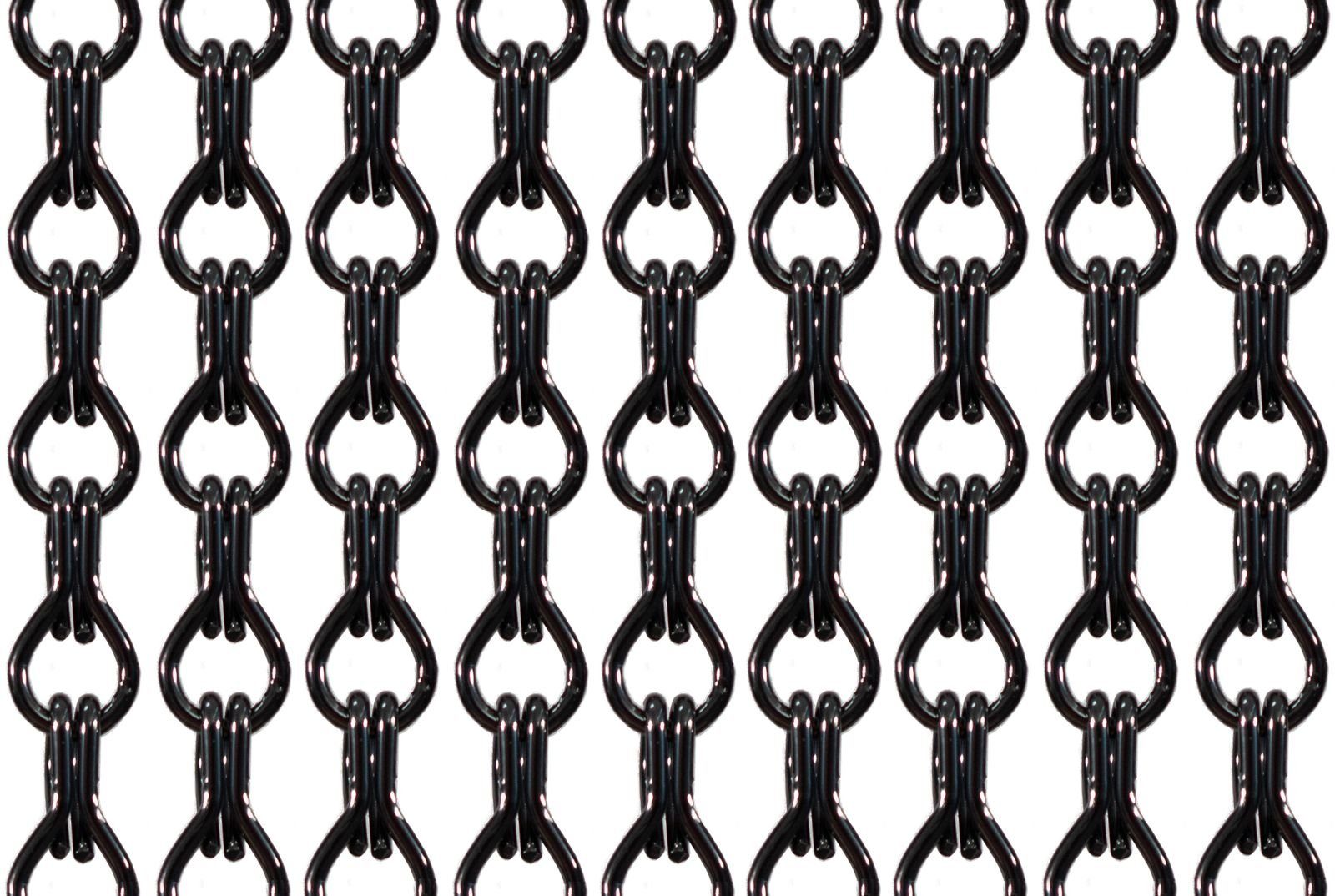 La Tenda Türvorhang ALUSAX 1 Kettenvorhang anthrazit, Hakenaufhängung, transparent, 90 x 210 cm, Aluminium - Länge und Breite individuell kürzbar