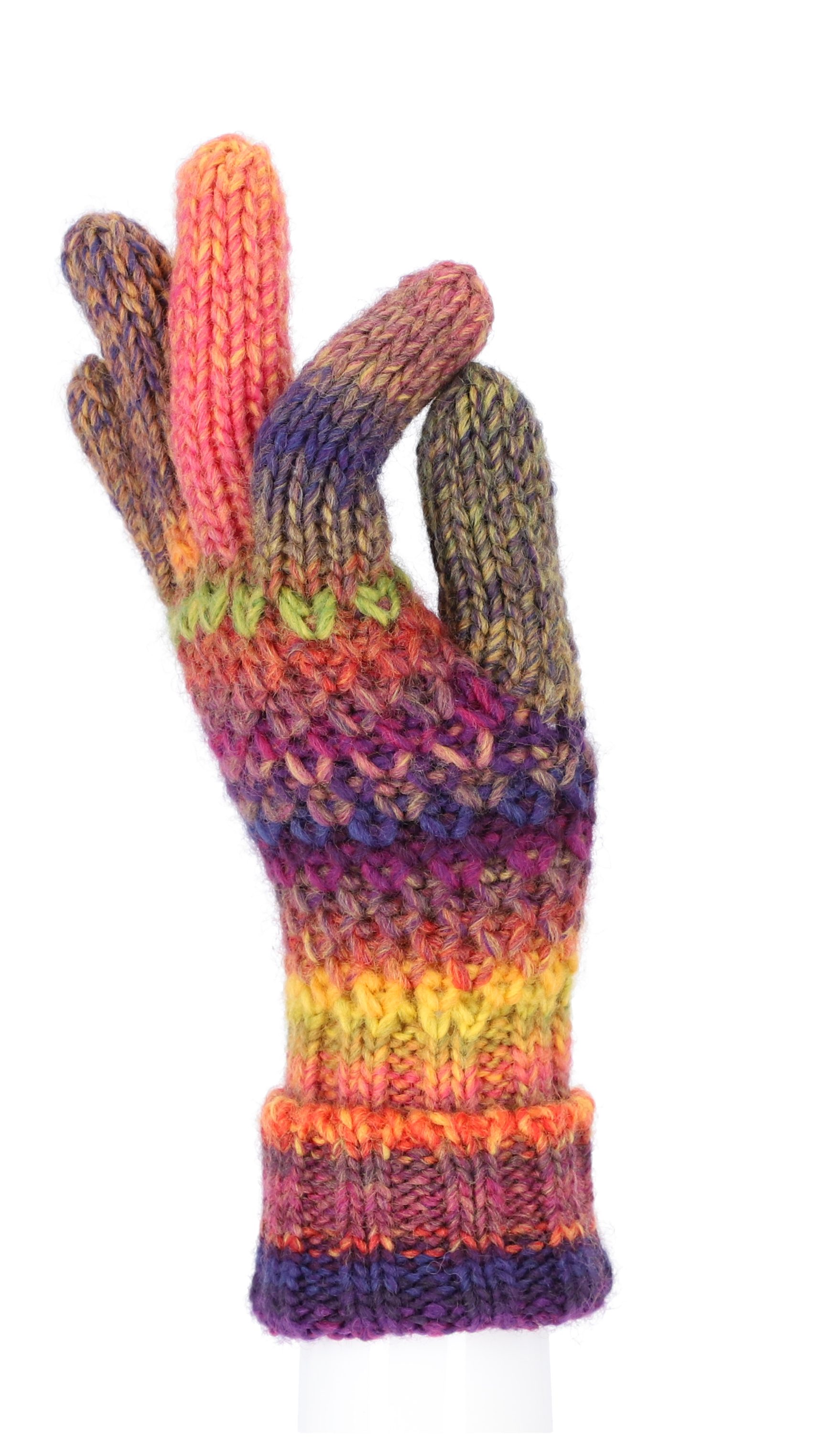 Damen Handschuhe halsüberkopf Accessoires Strickhandschuhe Strickhandschuh farbenfrohe Strickhandschuhe