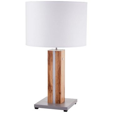 Brilliant Tischleuchte BRILLIANT Lampe, Magnus LED Tischleuchte holz hell/weiß, 1x A60, Dimmbar