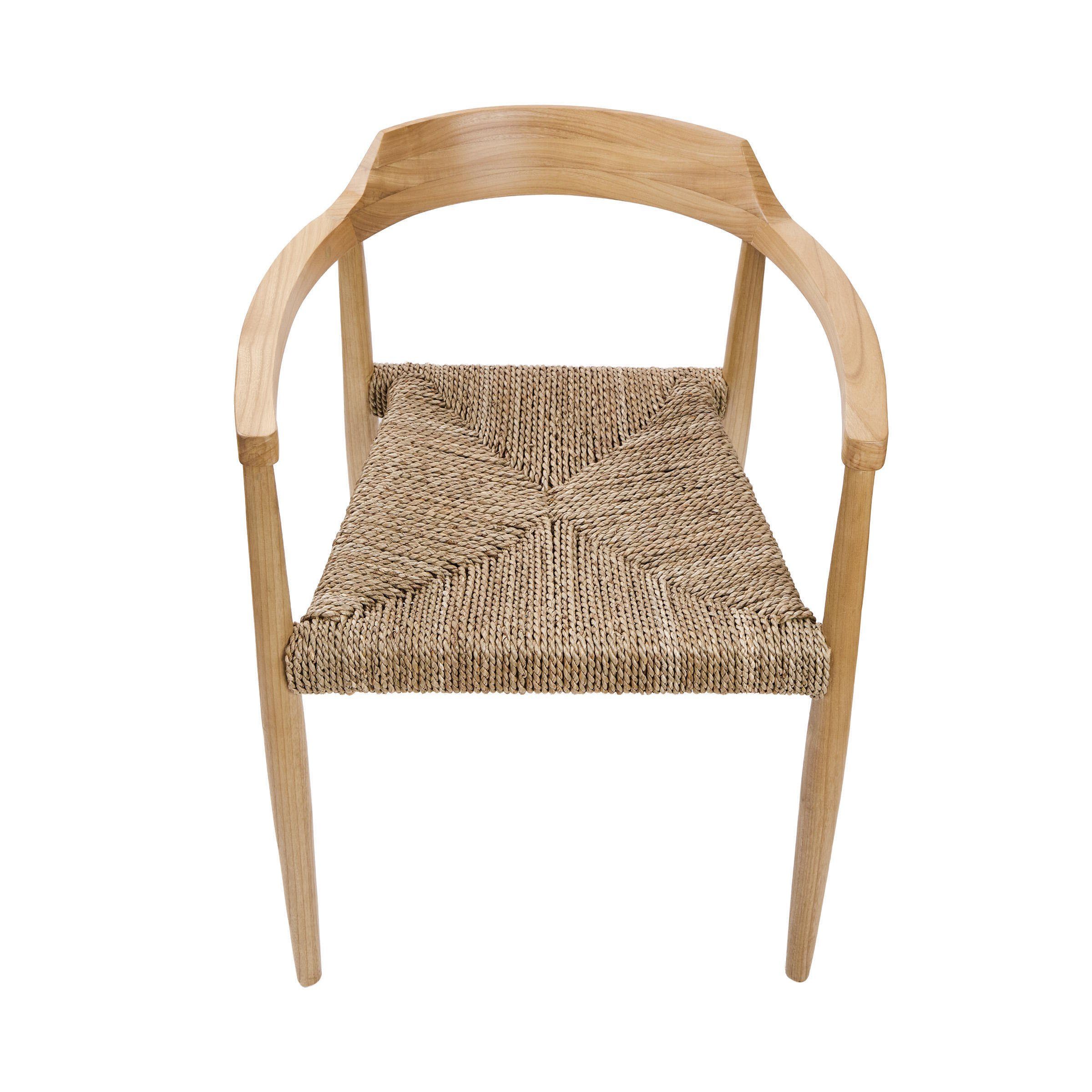 BUTLERS Armlehnenstuhl Sitzfläche mit Stuhl SERANG gewebter
