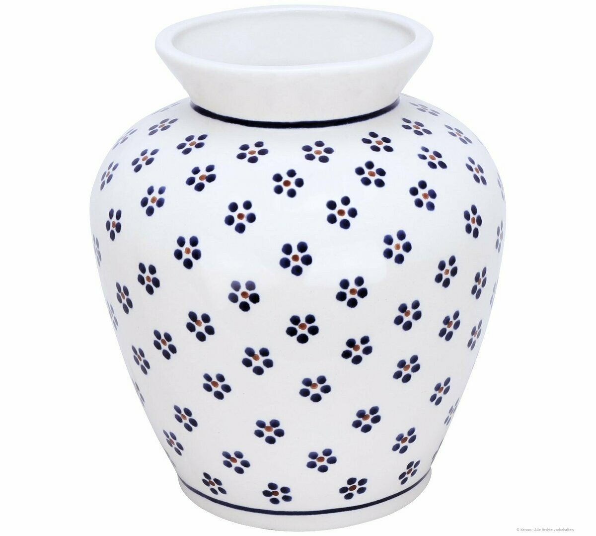 Bunzlauer Keramik Tischvase Bunzlauer Keramik 1,7L Vase "Maria" 17cm Baluster Blumenvase Dekor 225