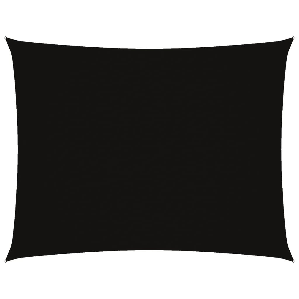 vidaXL Sonnensegel Sonnensegel Oxford-Gewebe Rechteckig 3x4 m Schwarz, (1-tlg)
