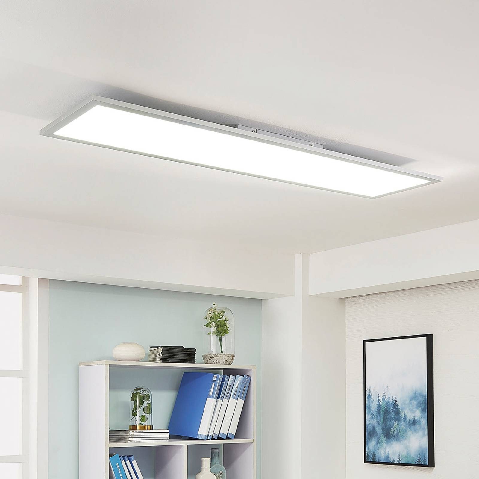 Arcchio LED Panel Lysander, LED, Metall, Alu Farbwechsel warmweiß / tageslicht IP20 mit Fernbedienung, LED 32 W gesamt, Farbwechsel warmweiß / tageslicht