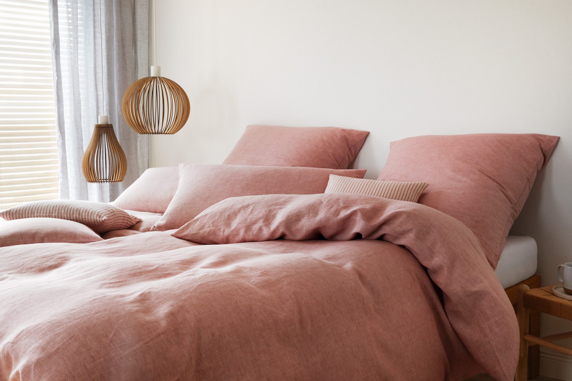 Elegante Bettwäsche Breeze, Halbleinen, 2 teilig, angenehmes Hautgefühl