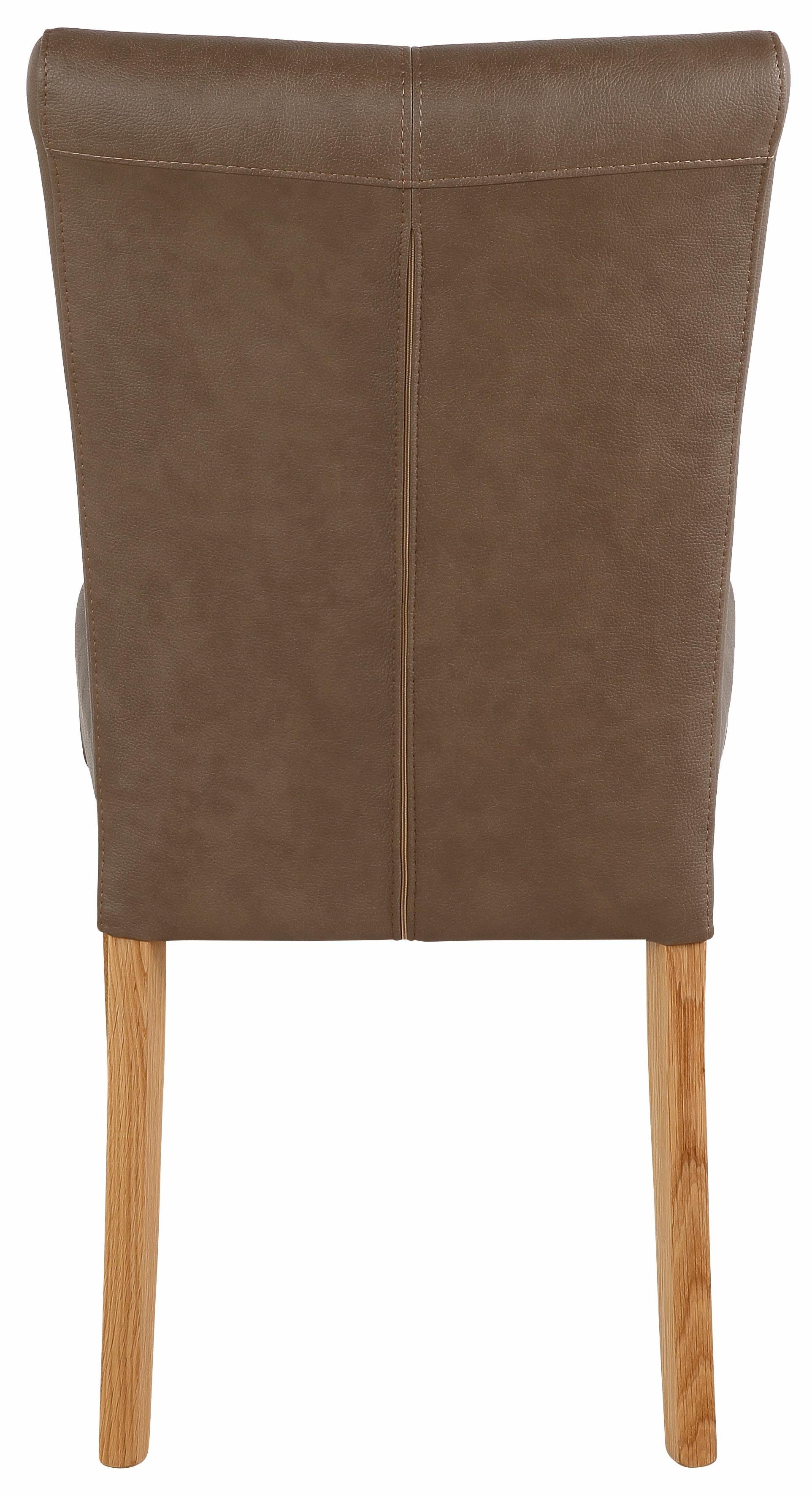 Home affaire 4-Fußstuhl Queen Polsterstuhl (Set, 2 St), verschiedene Bezüge, Gestell Massivholz