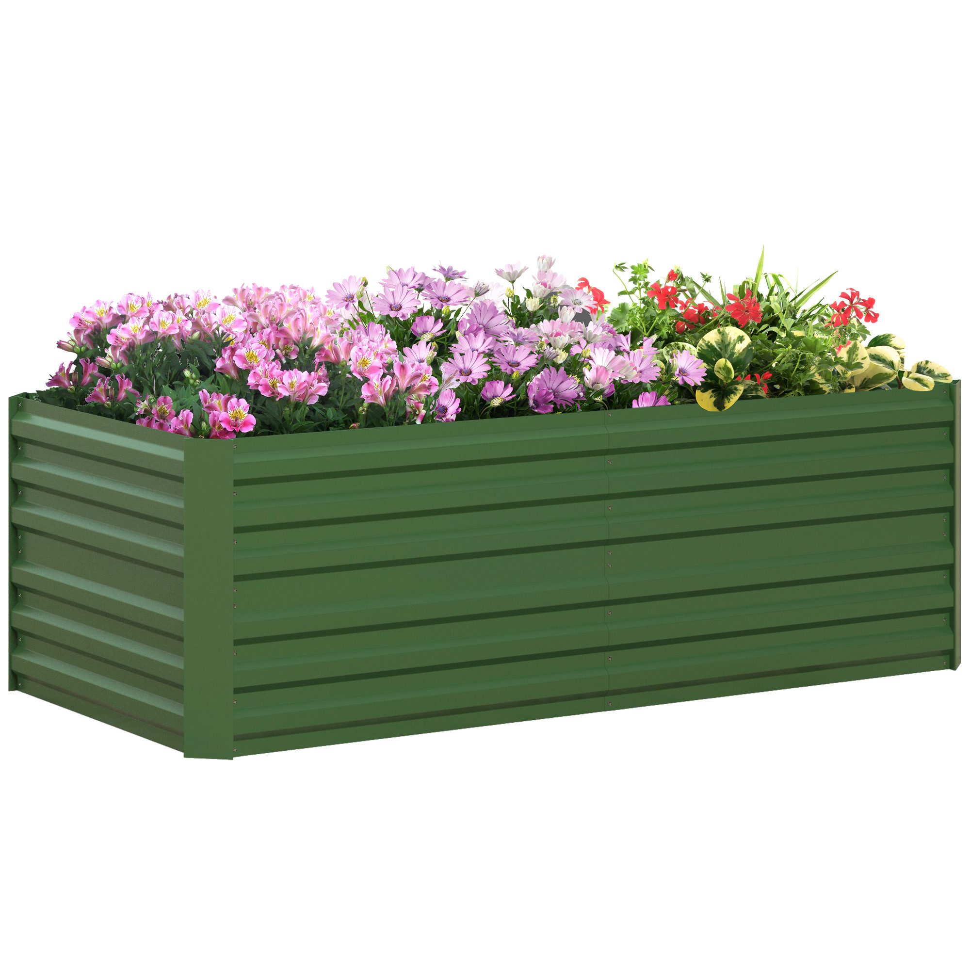 Outsunny Hochbeet aus Stahl, steckbar (Pflanzkasten, günstig online kaufen