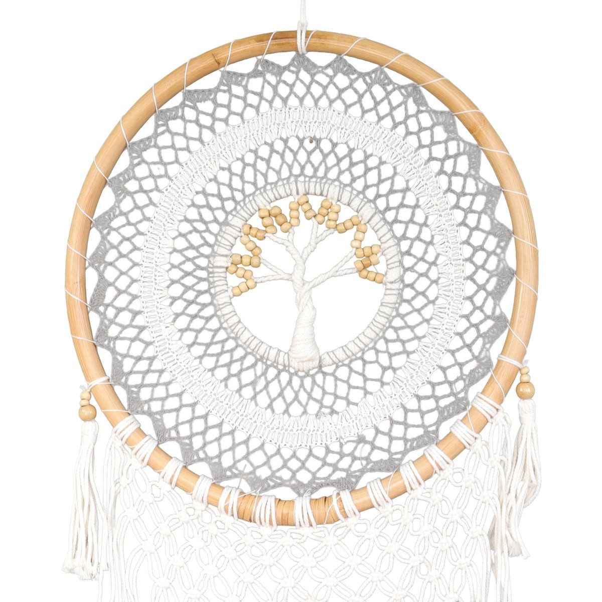 Oriental Galerie Wandbild Wandbehang Makramee Traumfänger Lebensbaum 44 cm günstig online kaufen