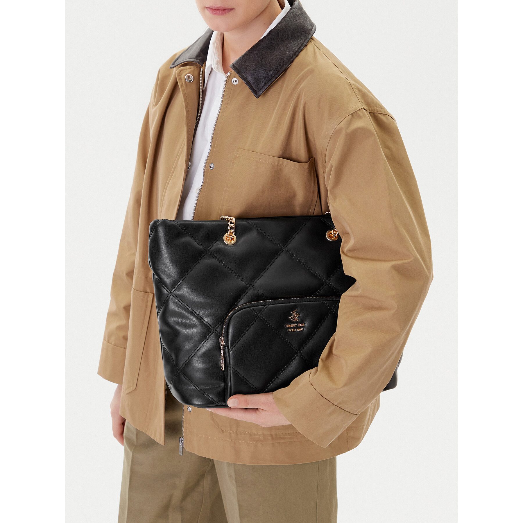 BEVERLY HILLS POLO CLUB Handtasche Beverly Hills Polo Club Damenhandtasche Schwarz CEO - BHPC-C-010-08