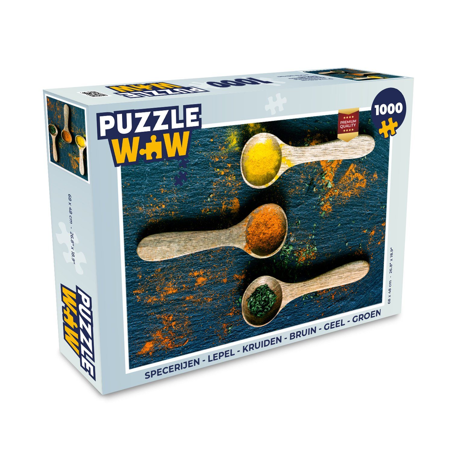 Puzzle Gewürze - Löffel - Kräuter - Braun - Gelb - Grün
