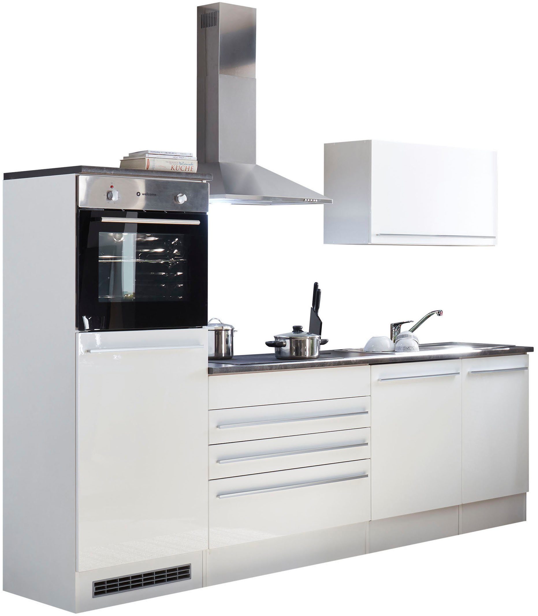 BASIC by Balculina Küchenzeile Jazz, Breite 260 cm, wahlweise mit E-Geräten günstig online kaufen