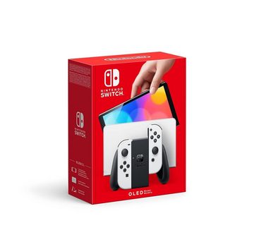 Nintendo Nintendo Switch Konsole OLED Weiß + Mario Kart 8 Deluxe Spiel (Bundle, inkl. Joy-Con), Spielekonsole Handheld
