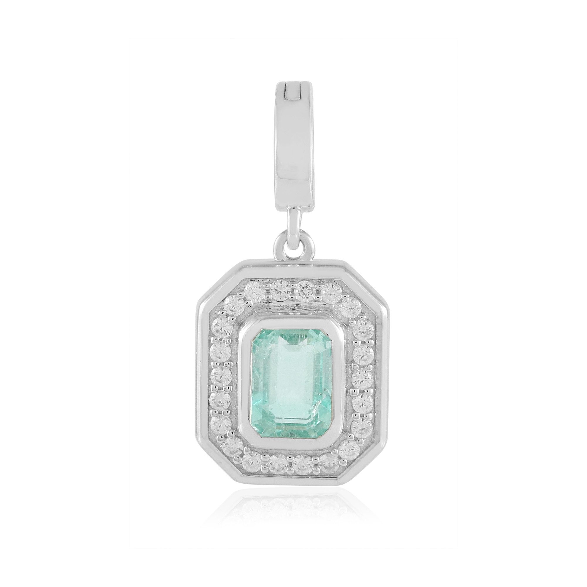 Cavill Kettenanhänger Paraiba Smaragd Silber-Anhänger (1-tlg)