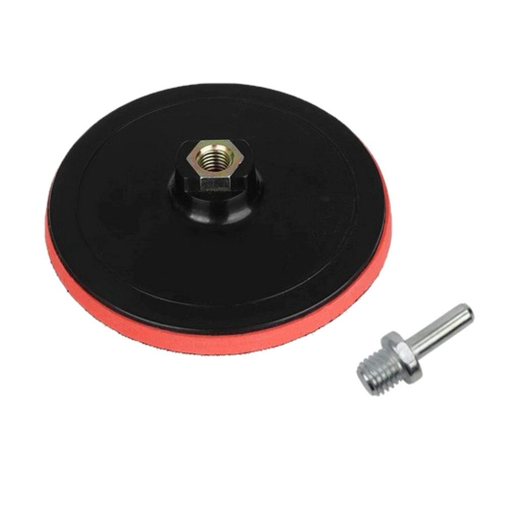 Trade-Shop Schleifteller Stützteller geeignet für Winkelschleifer mit einem M14 Gewinde, ø 100.00 mm, 1-St., Ausführung: Klett - Drehzahl: max 12500 u/min - Anschluss: M14 Gewinde