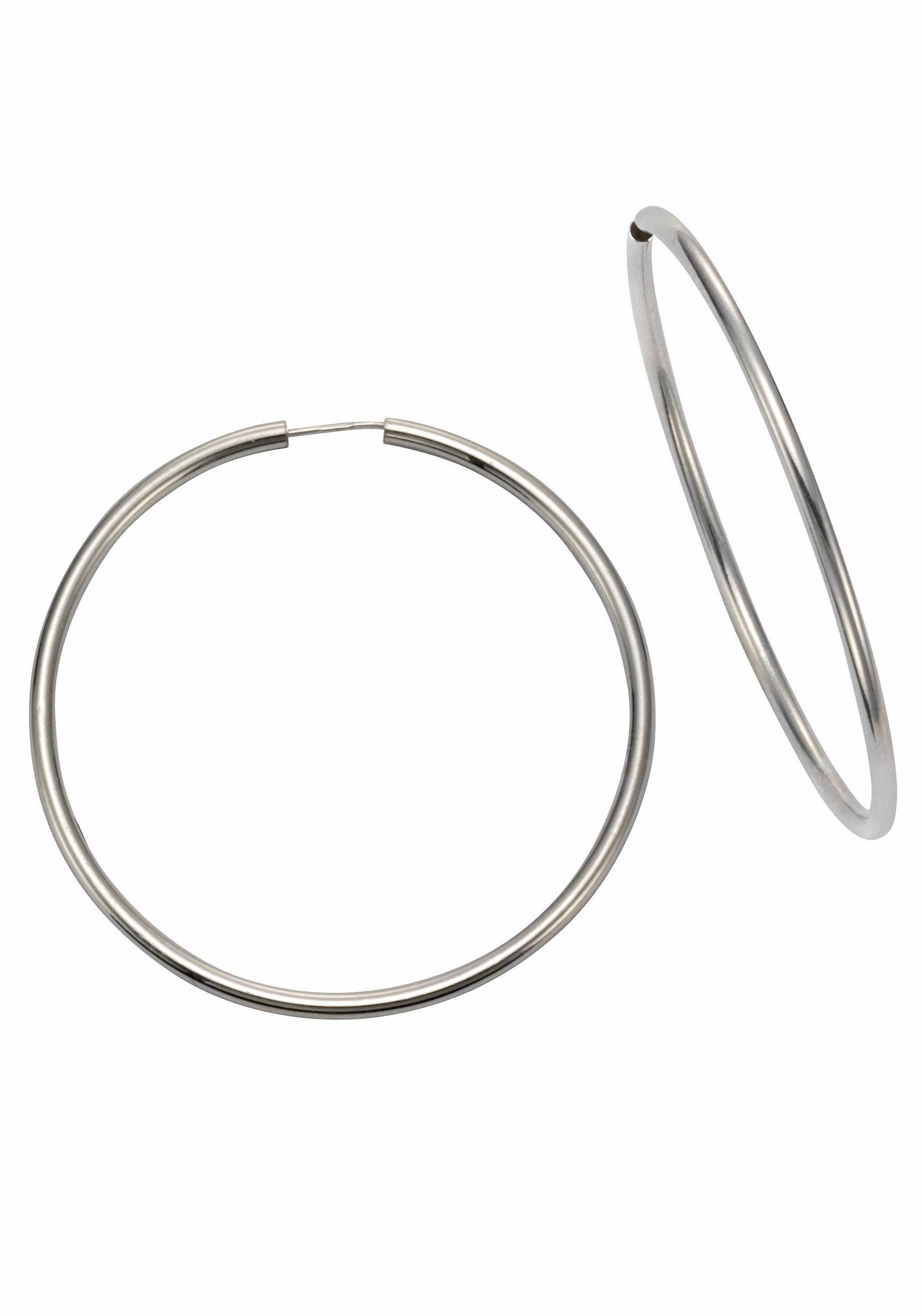 Firetti Paar Creolen Schmuck Geschenk Silber 925 Basic 2 mm breit
