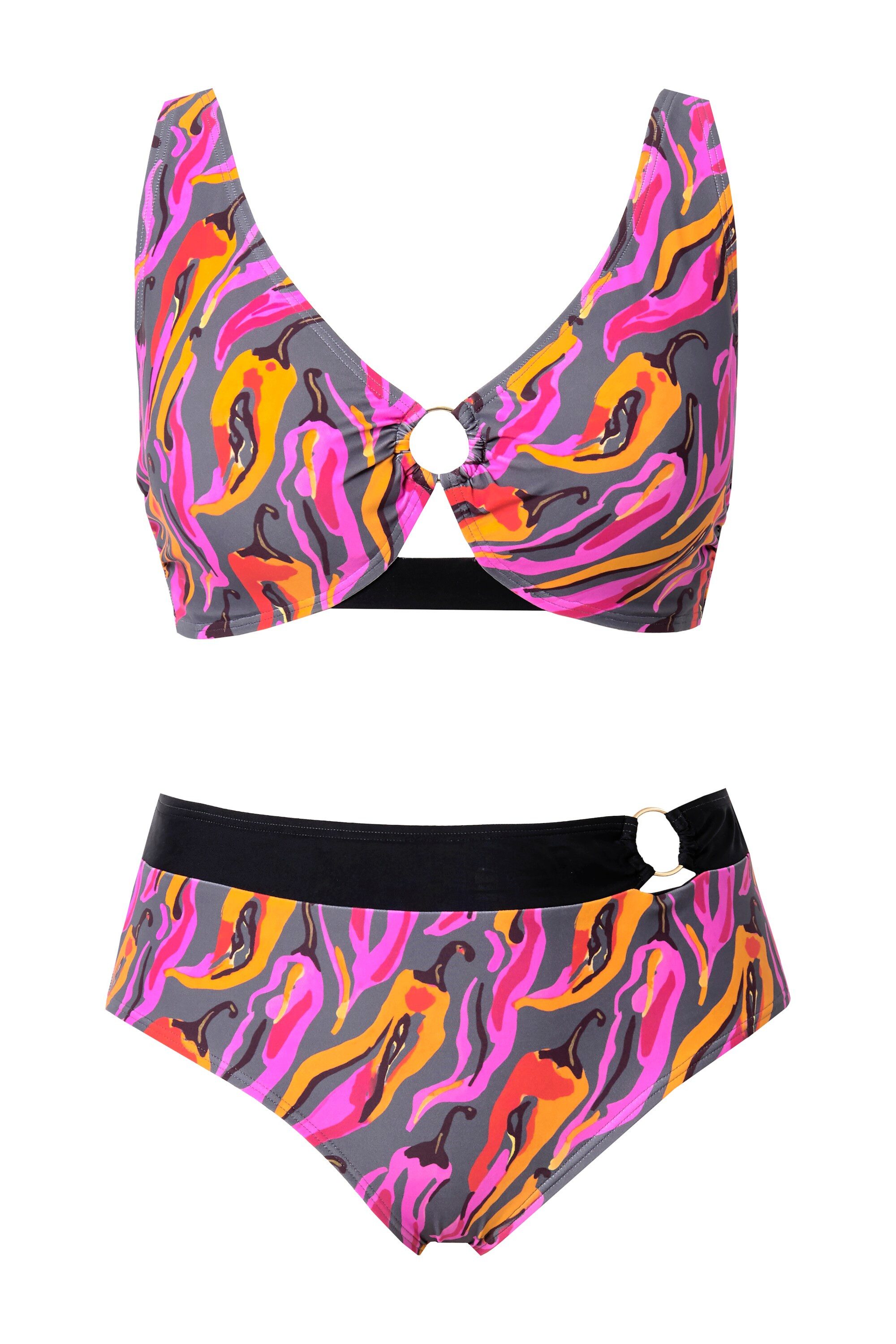 Ulla Popken Bügel-BH Bikini Chilis Softcups Zierring recycelt günstig online kaufen