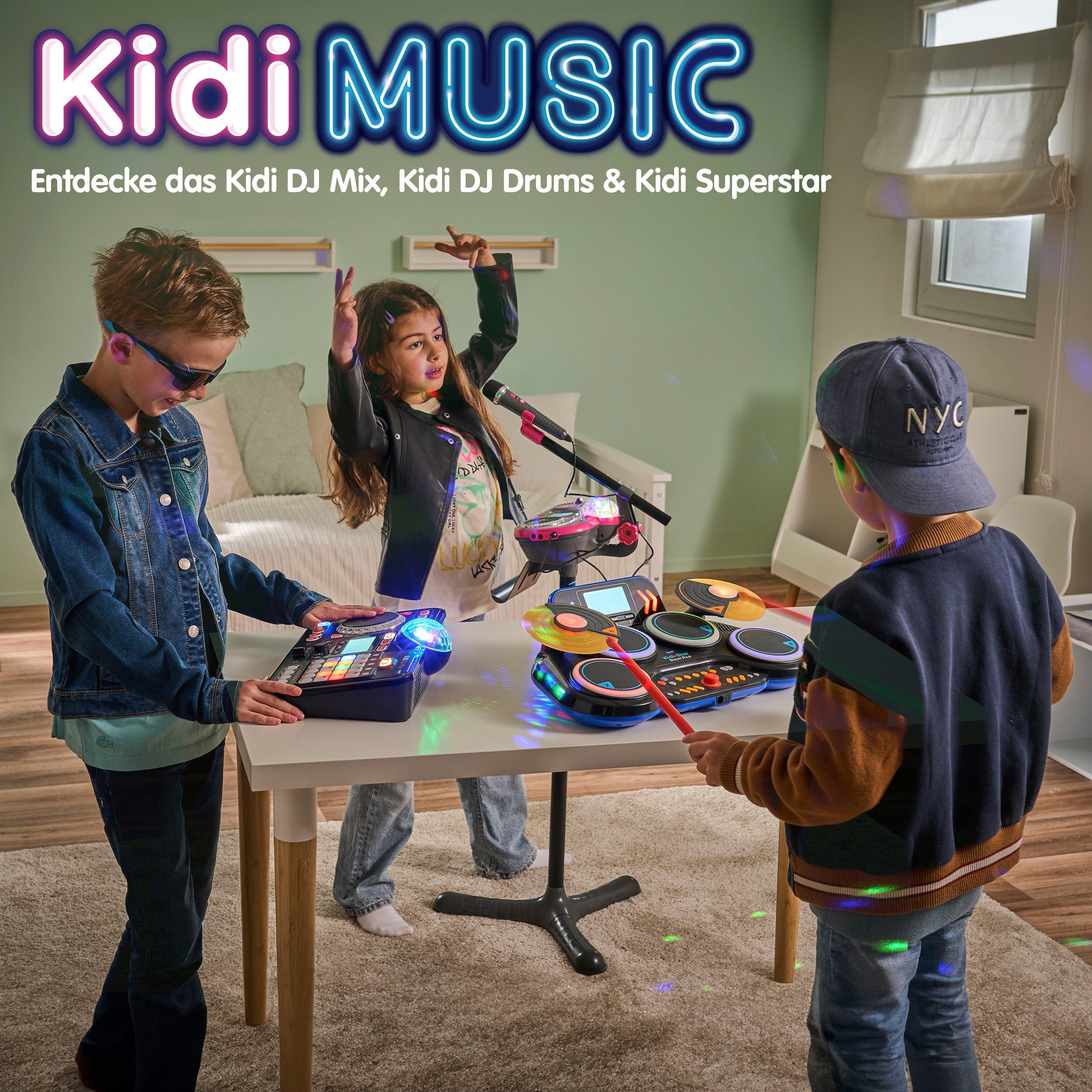 Vtech® Spielzeug-Musikinstrument Kidi DJ Drums, mit Bluetooth-Funktion