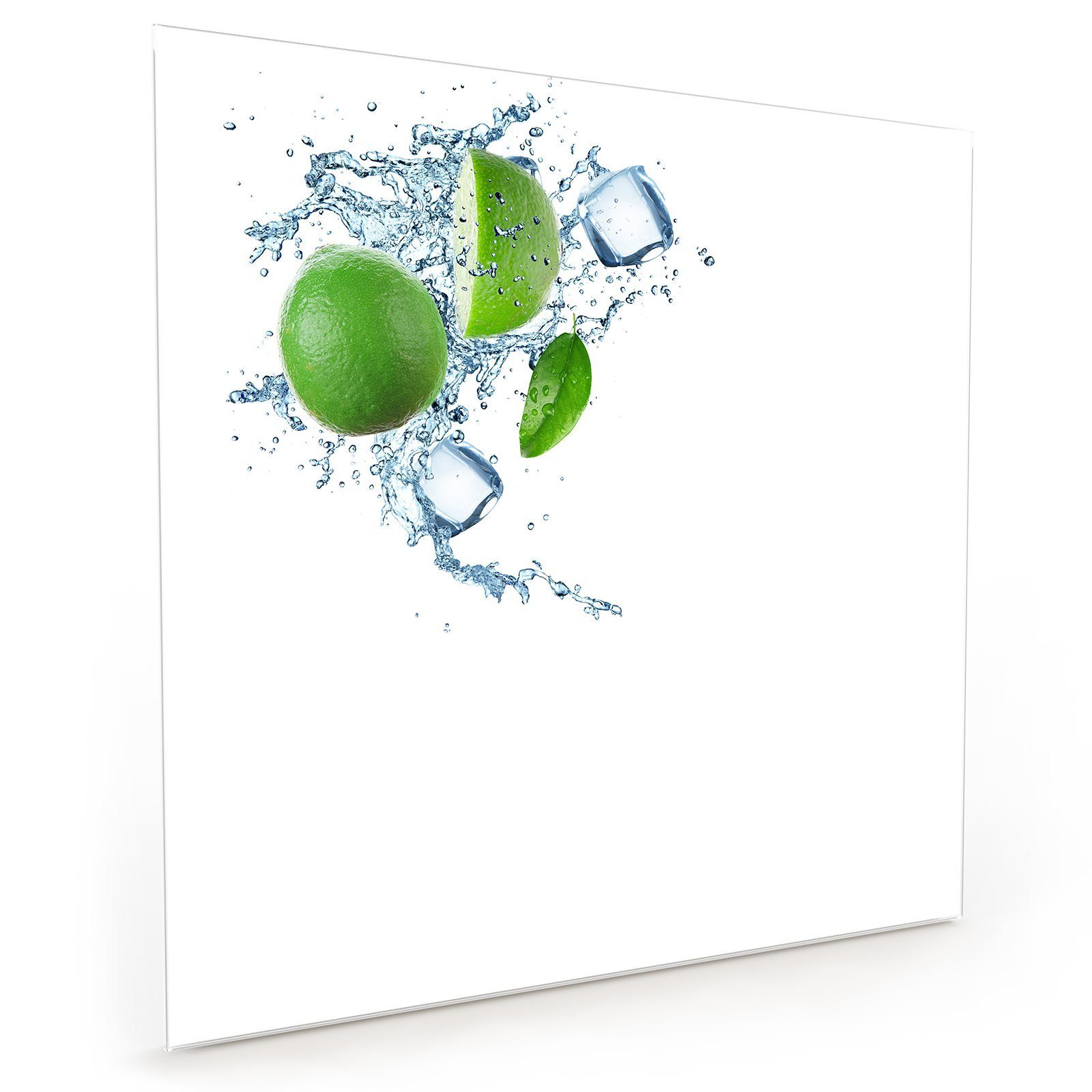 Küchenrückwand - LIMETTEN UND EIS - Selbstklebend, PRO Version, PVC 0.2mm
